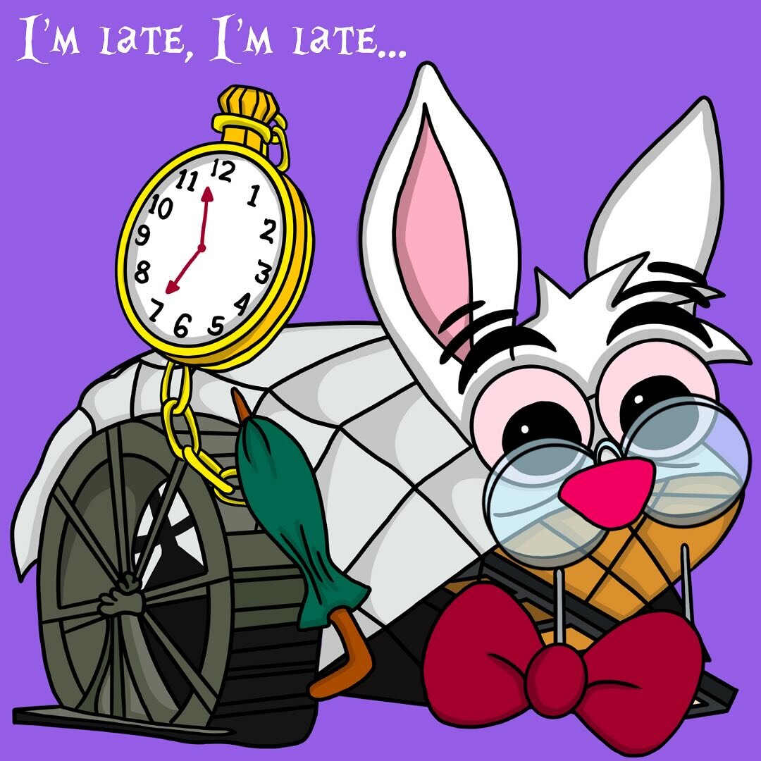 I&rsquo;m late, I&rsquo;m late for a very important plate of trash! 🐇 Happy #Easter humans! 🐣