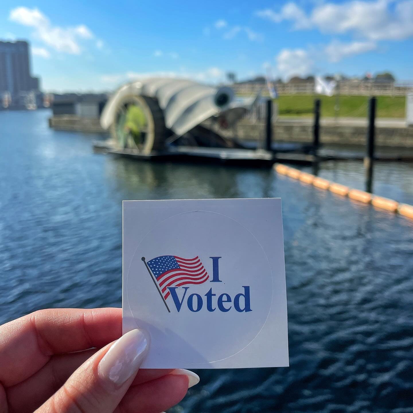 I hope all my human friends remember to get out there and #vote today! 🗳️ Every vote counts, just like every bit of garbage I gobble up out of the Harbor! 🎉 Polls are open to 8PM in #Baltimore.