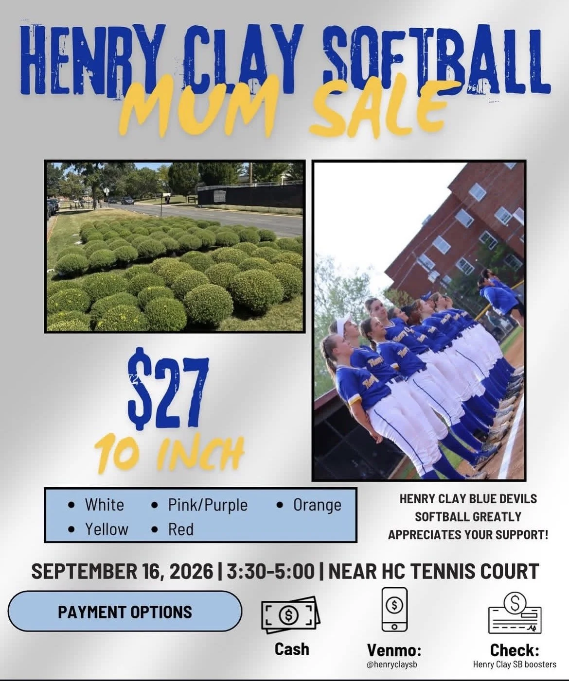 Softball Mum Fundraiser