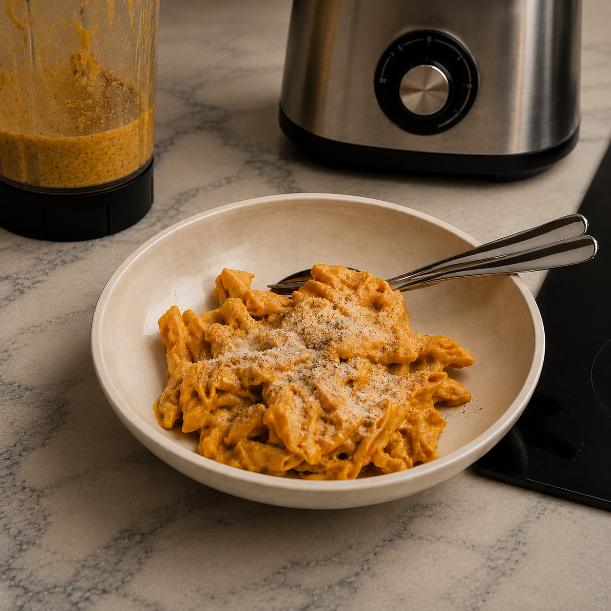 Pompoen-Pecorino Penne