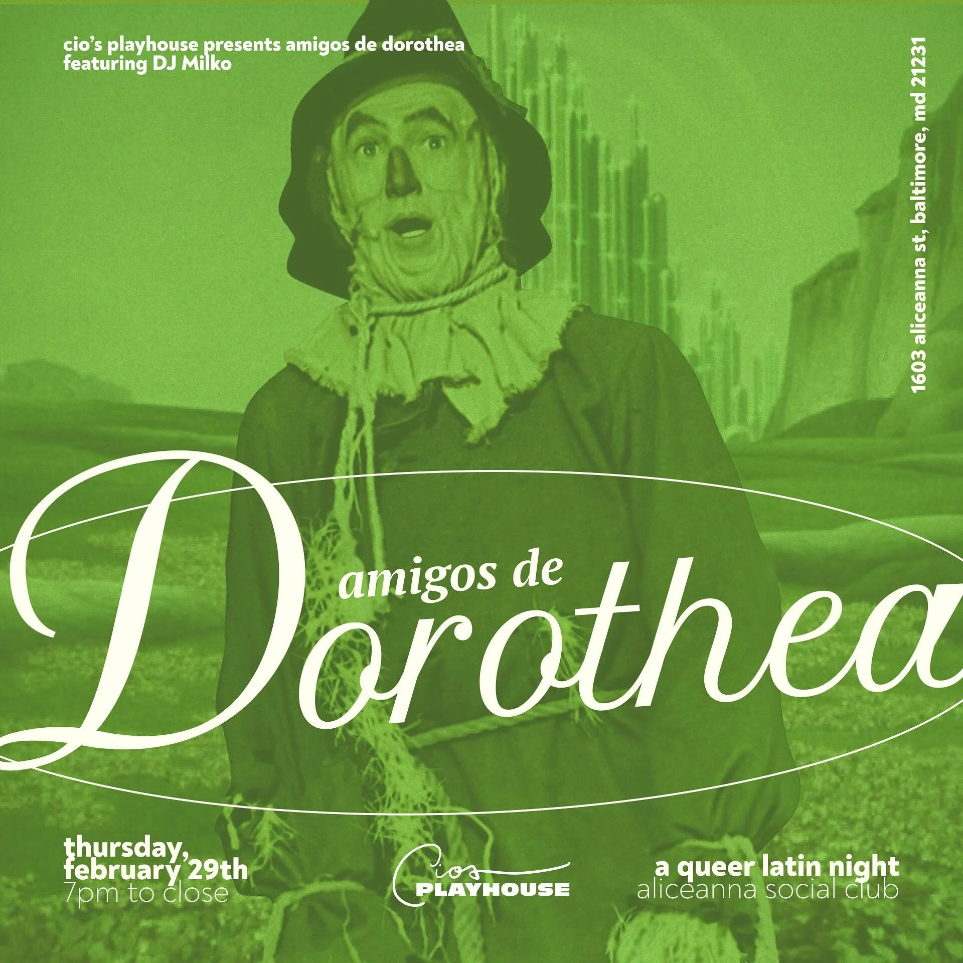 There&rsquo;s only two days remaining until Amigos de Dorothea, a Cio&rsquo;s Playhouse takeover of @the_queers_upstairs! THIS Thursday, February 29th at 7pm, @djmilkodc will be spinning Latin tunes all night for Baltimore&rsquo;s newest Queer Latin 