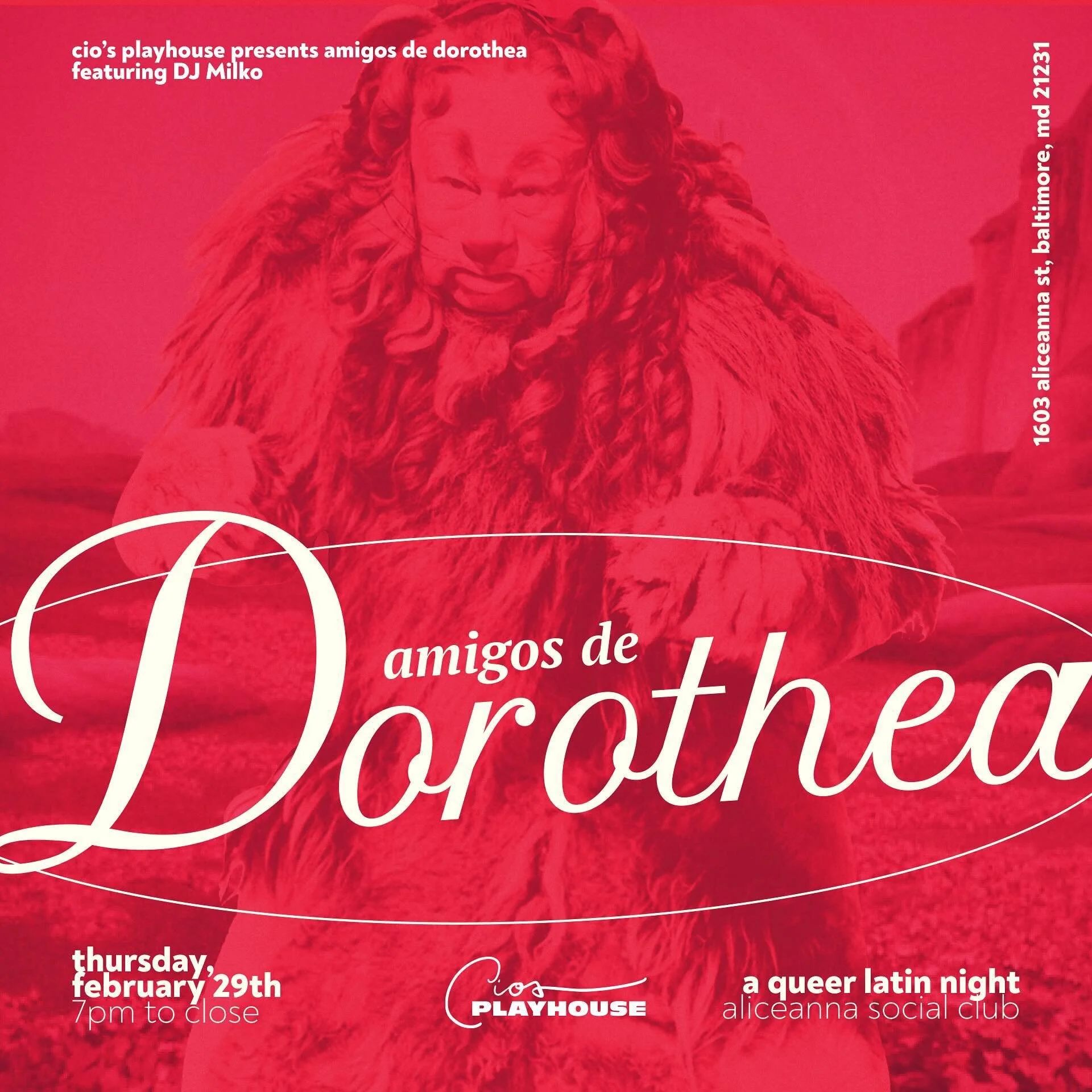 We are officially TWO weeks away from Amigos de Dorothea, a Cio&rsquo;s Playhouse takeover of @the_queers_upstairs! Kicking off on February 29th at 7pm, @djmillodc will be spinning Latin tunes all night for Baltimore&rsquo;s newest Queer Latin Dance 