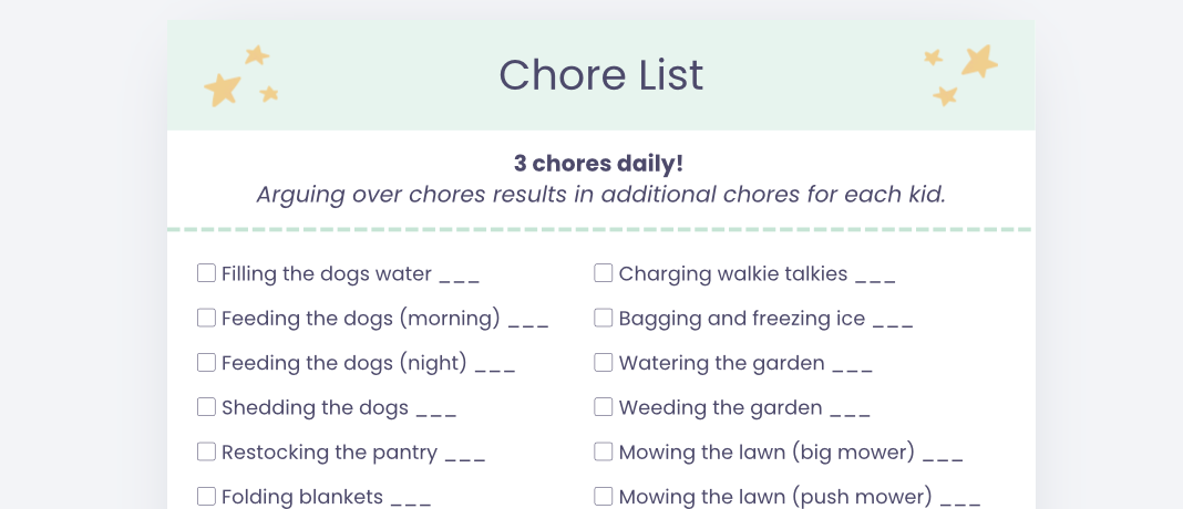 Chore List