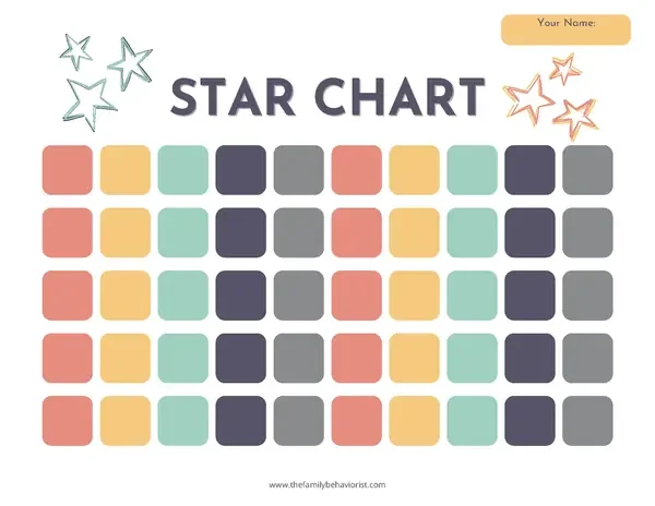 Preview of the Star Chart printable