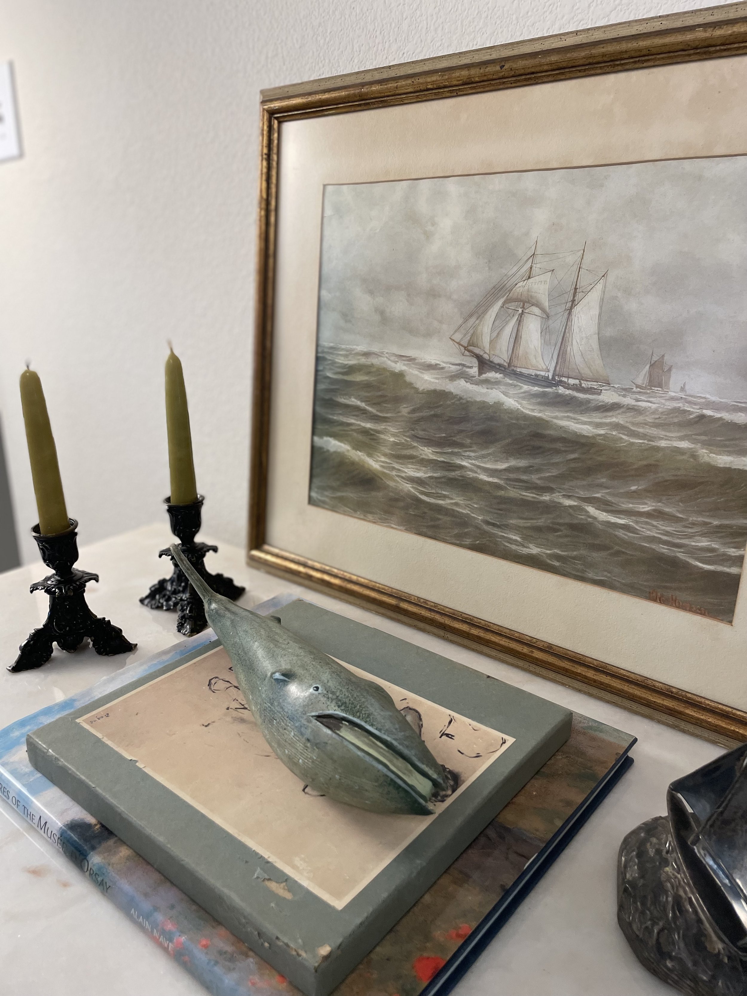 Neutral Tones Boat Art