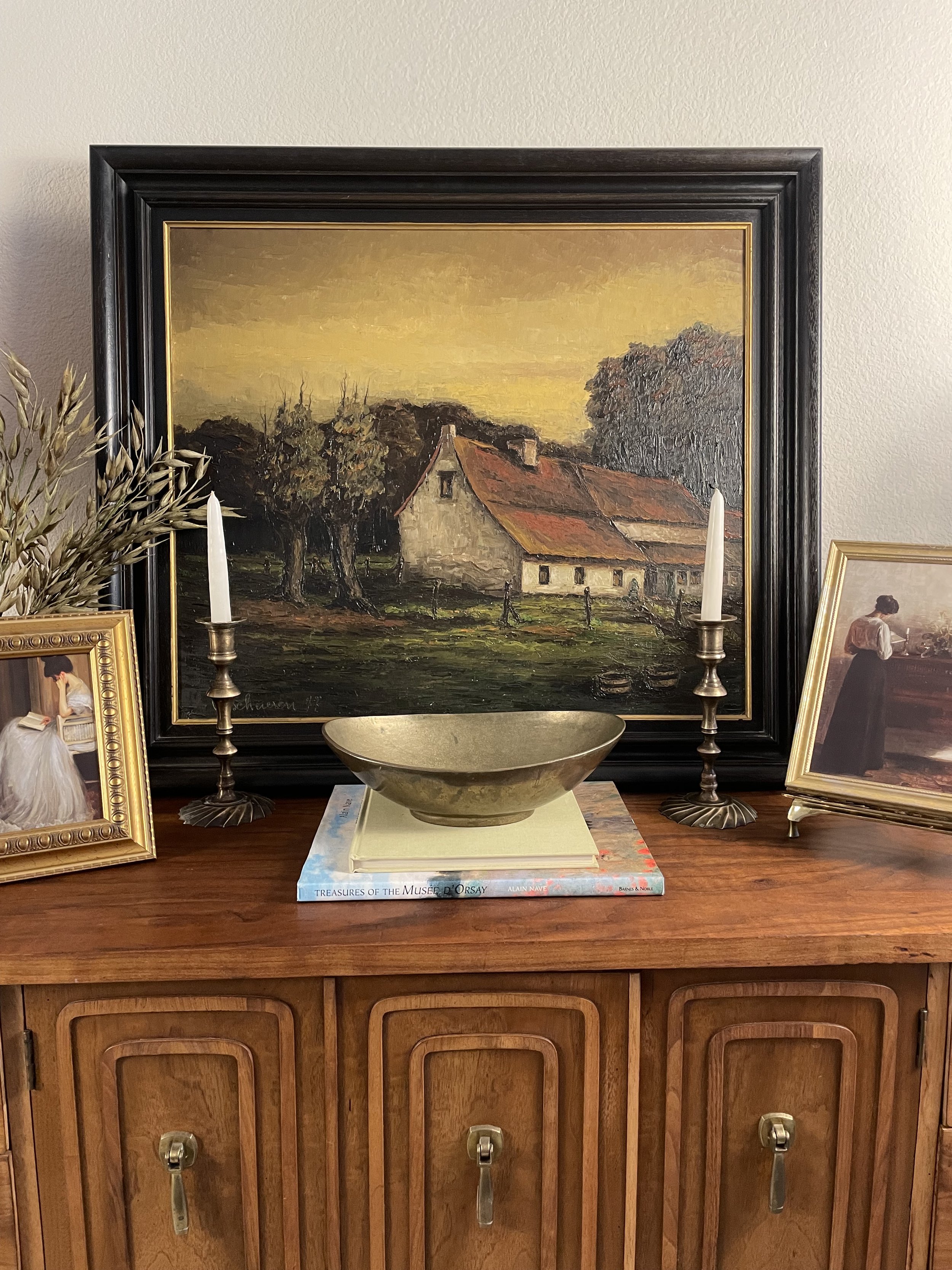 French Barn at Sunset Oil Painting by Danny Verschueren