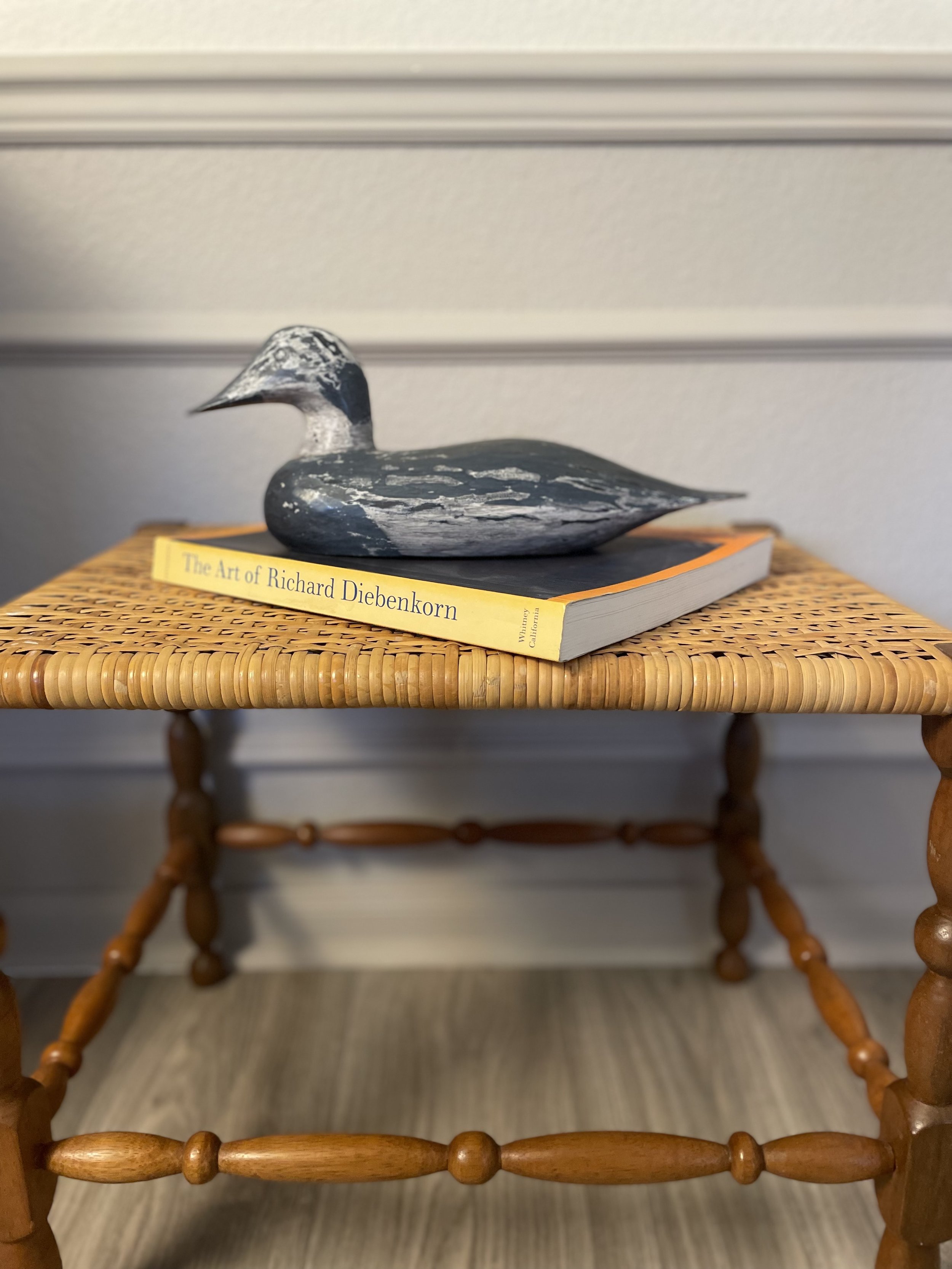 Vintage Wicker Bench