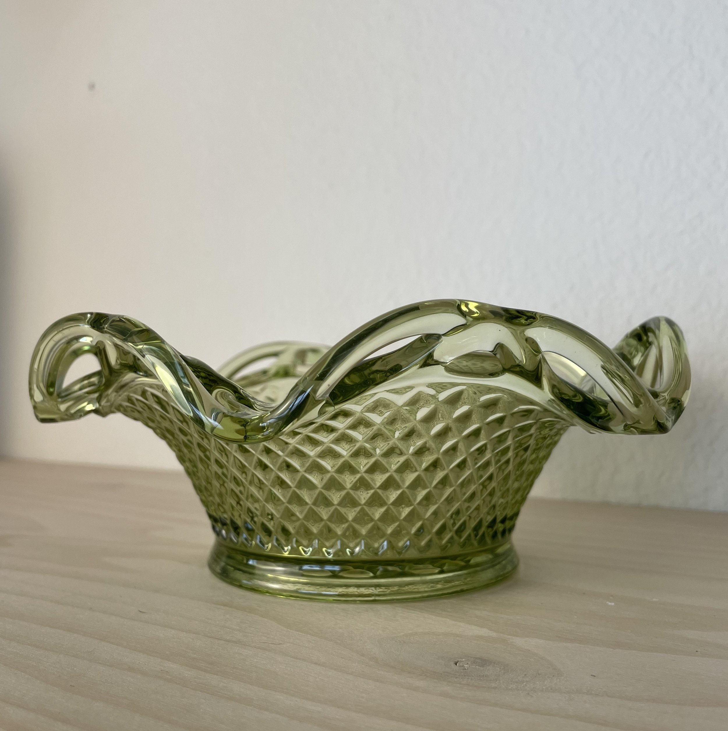 Vintage Greenish Glass Bowl