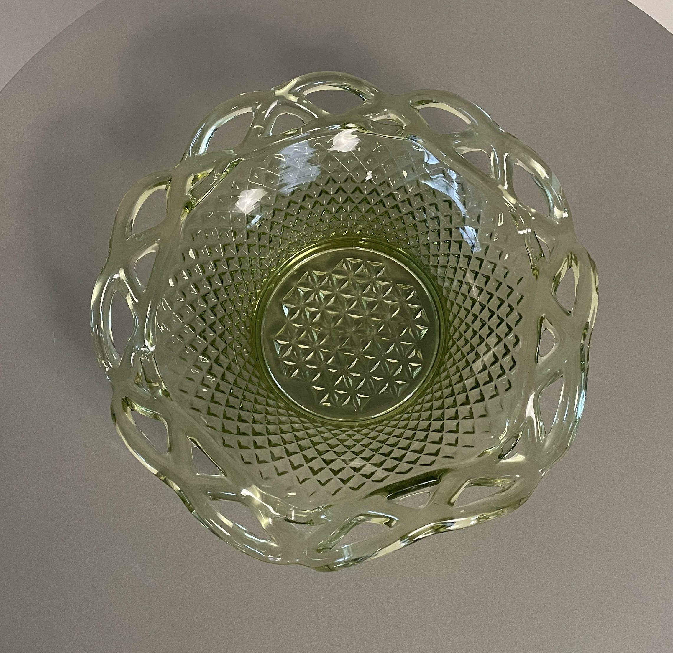 Vintage Greenish Glass Bowl
