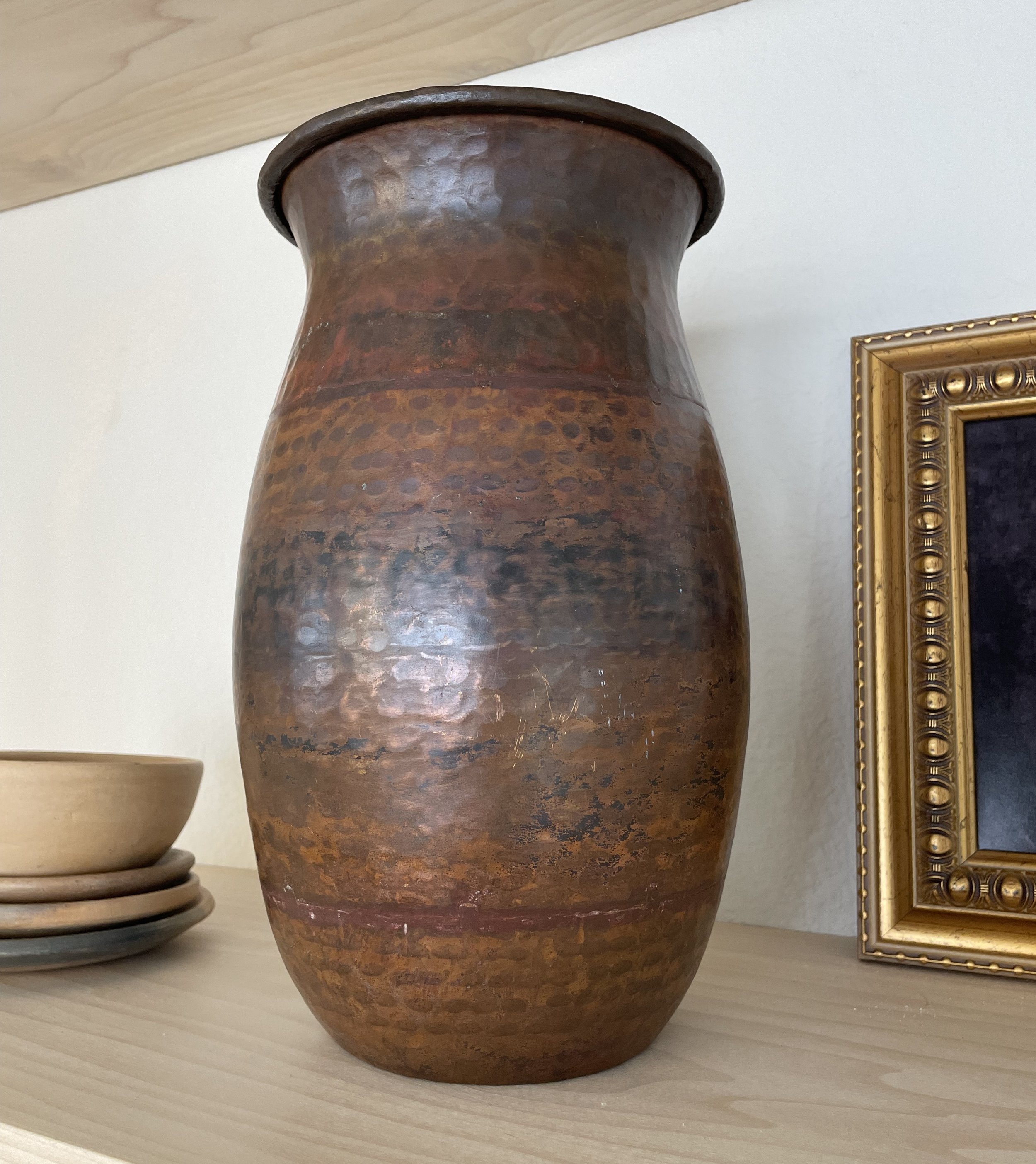 Vintage Hand Hammered Copper Vase