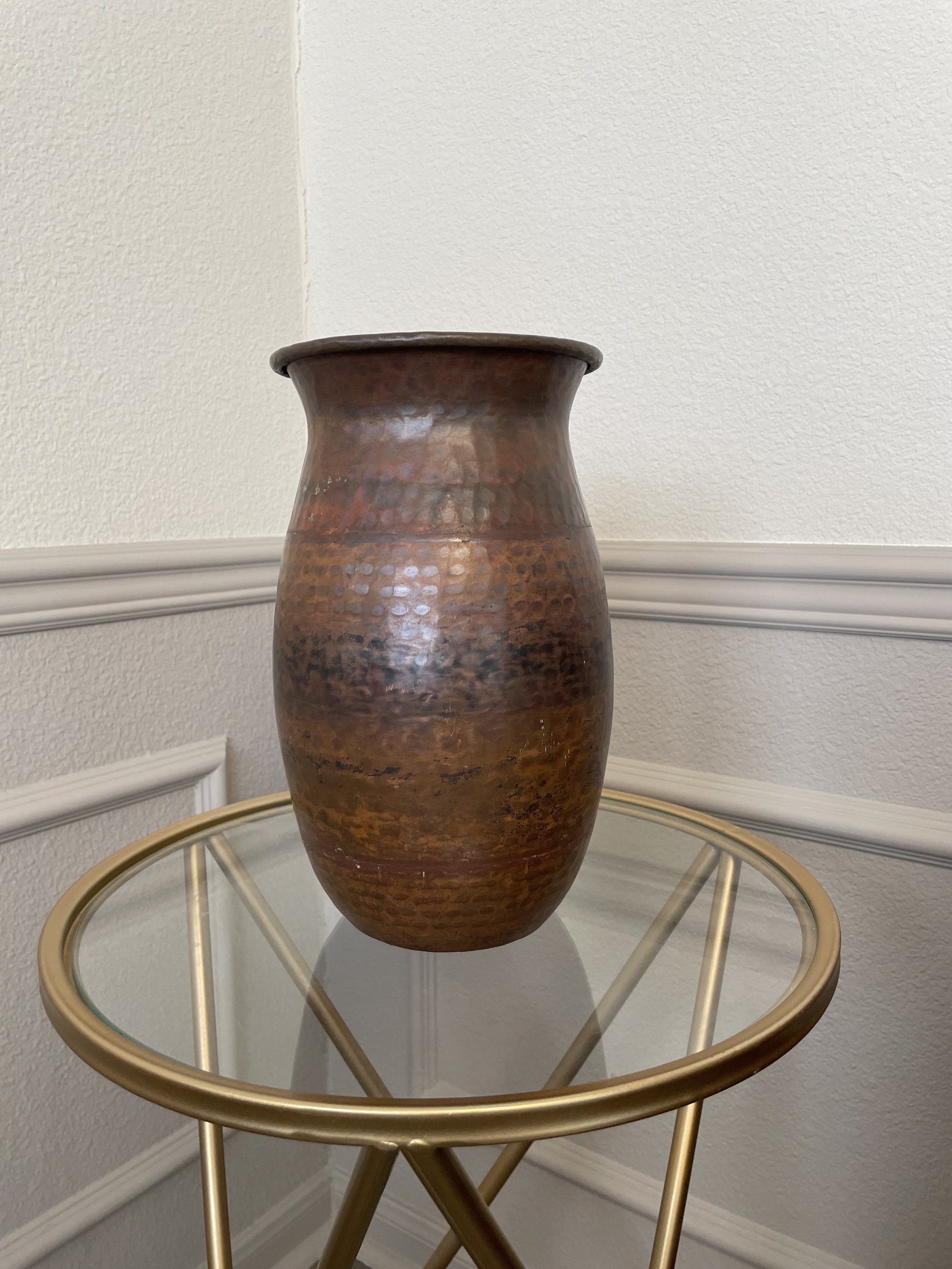 Vintage Hand Hammered Copper Vase