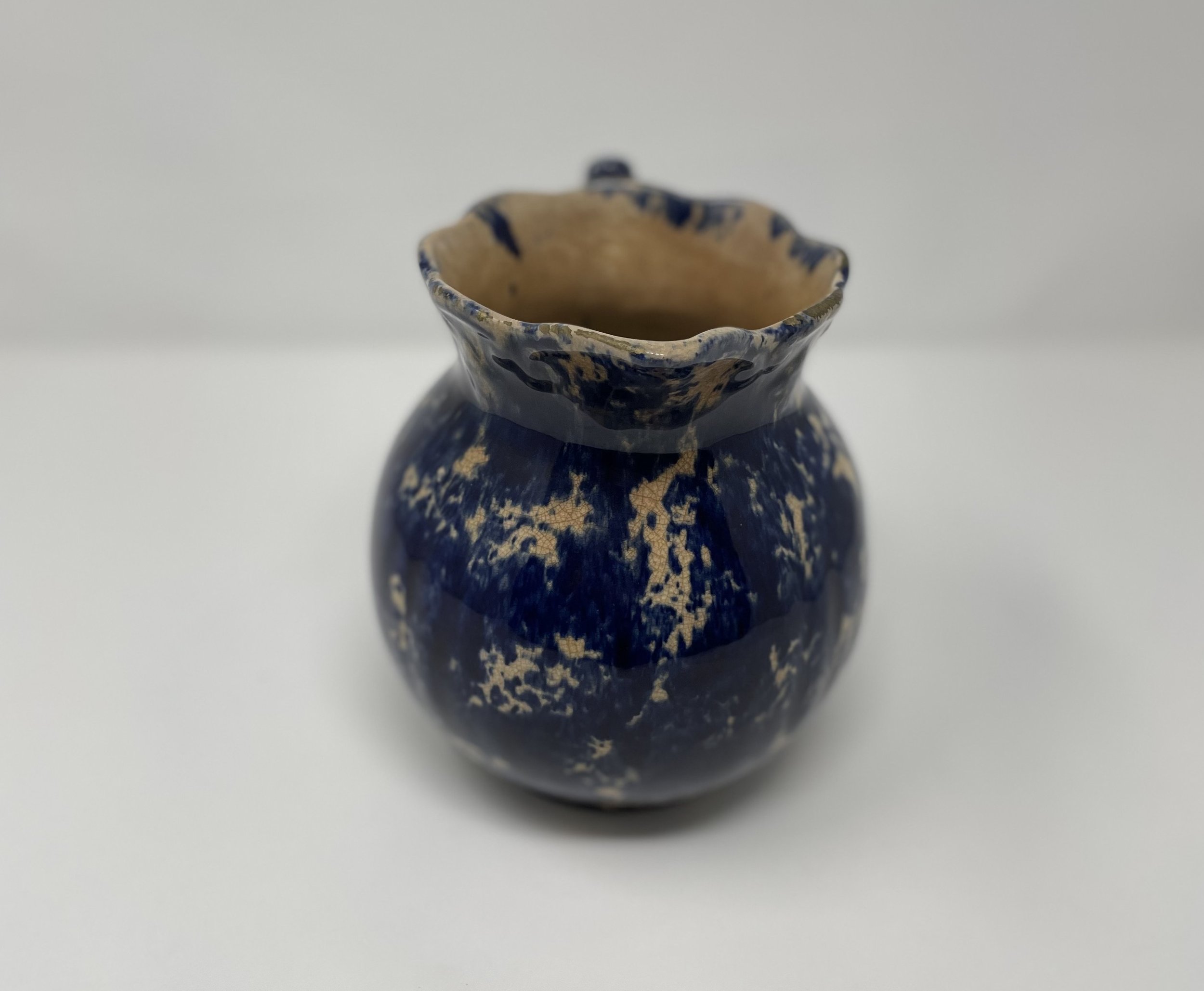 19th Century Early Spongeware Milk Pitcher