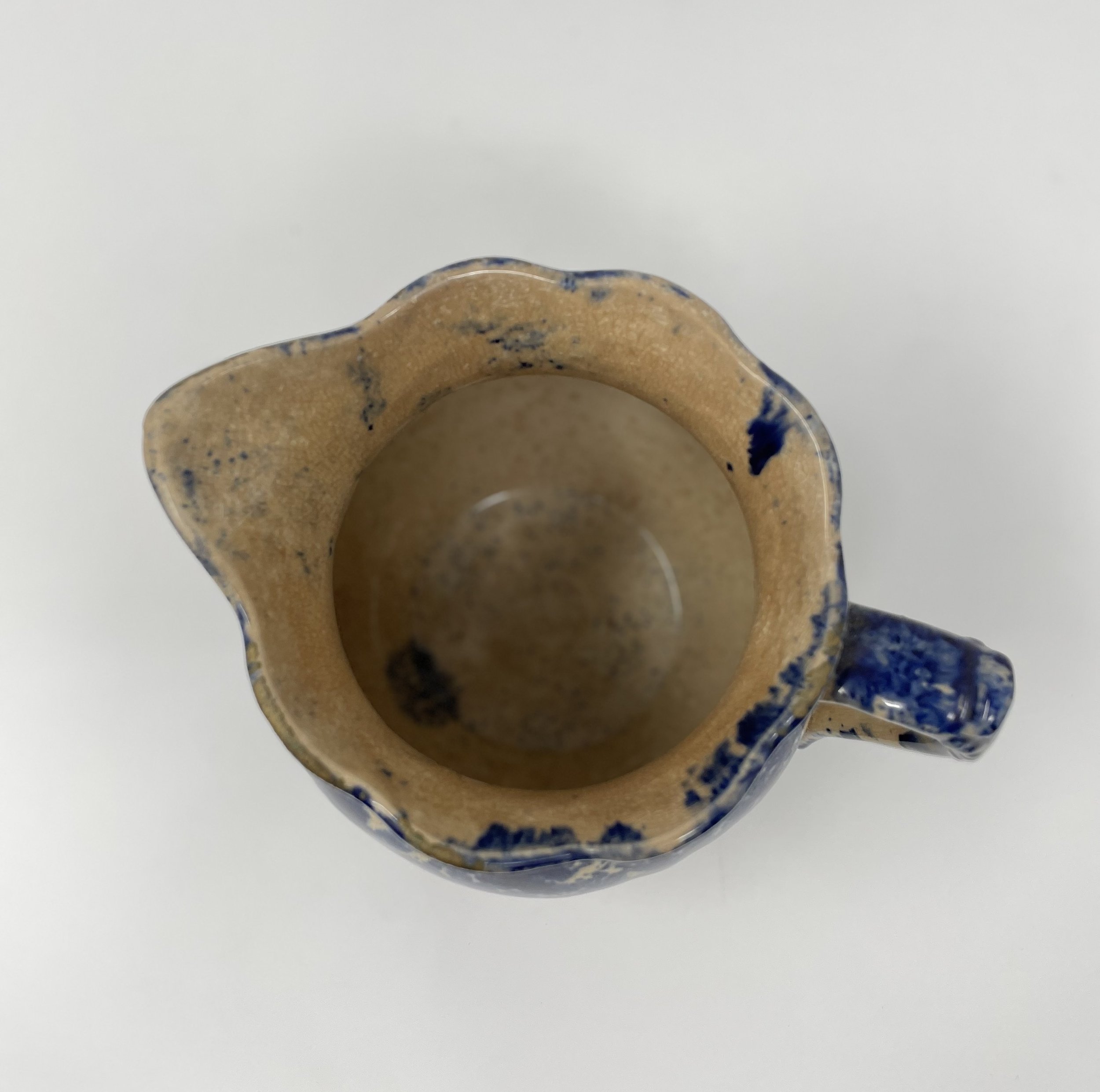 19th Century Early Spongeware Milk Pitcher