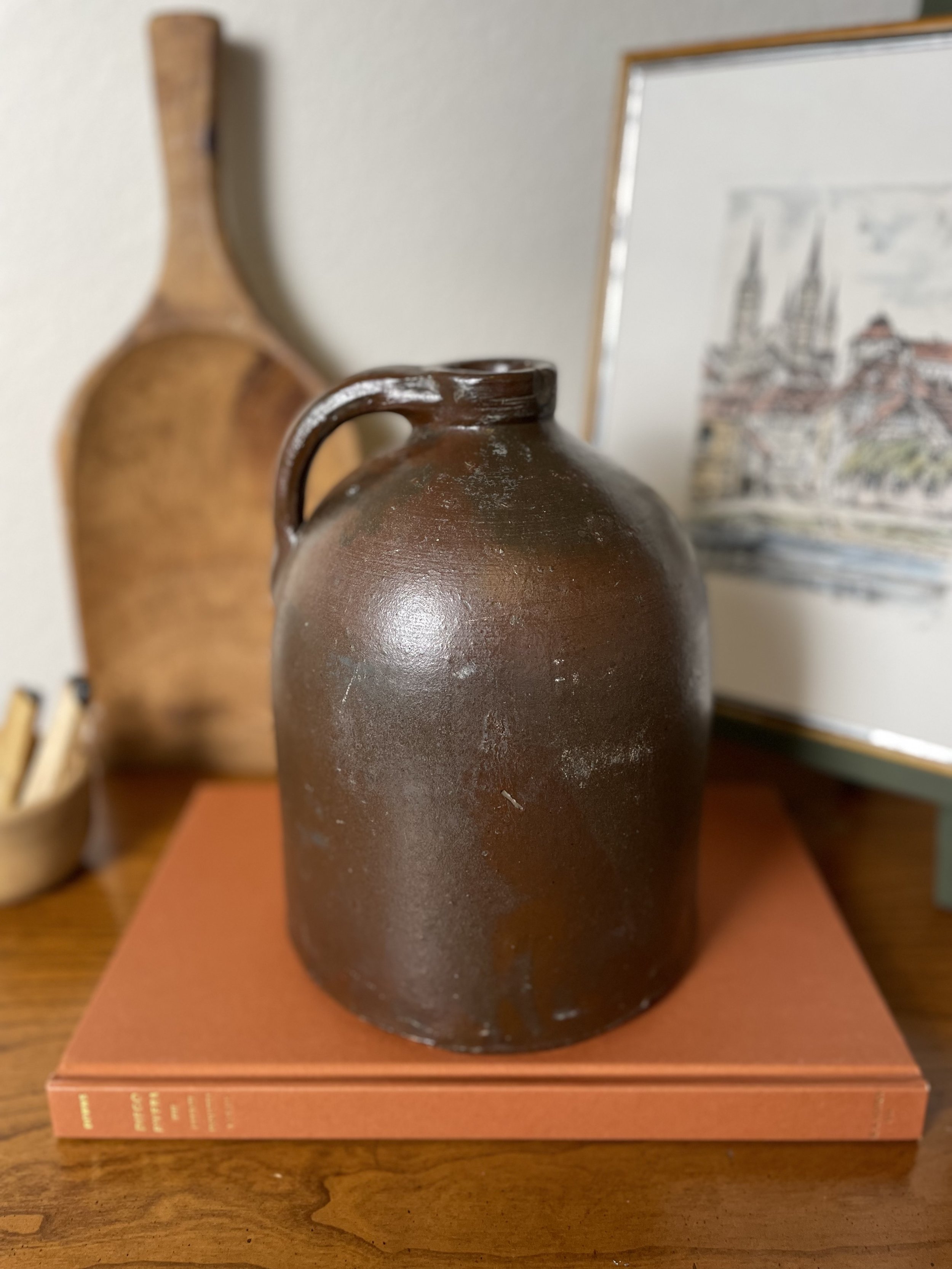 Pottery Whiskey Jug