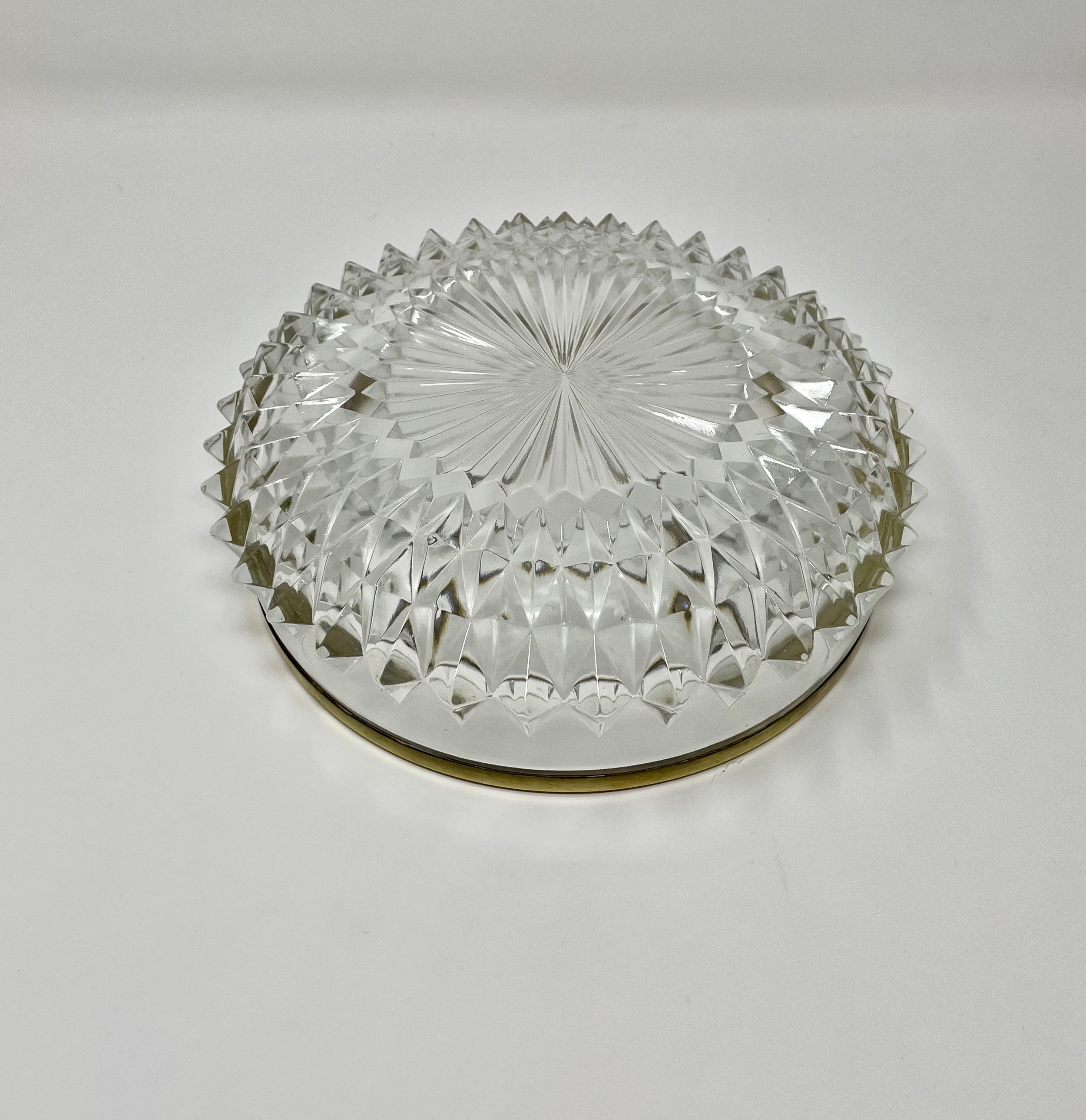 Vintage Crystal Bowl with Gold Rim