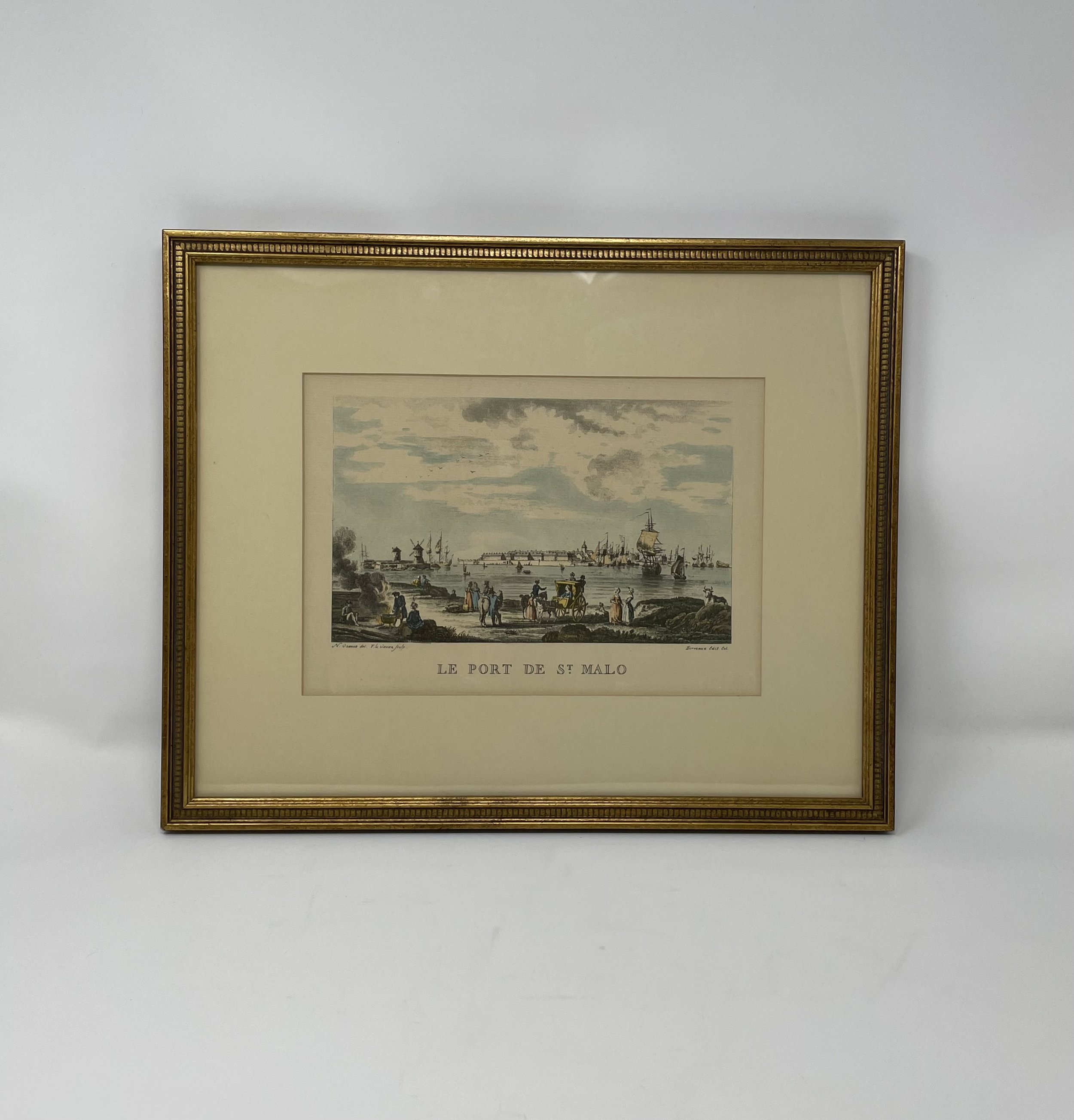 Framed Illustration of Port of Saint Malo