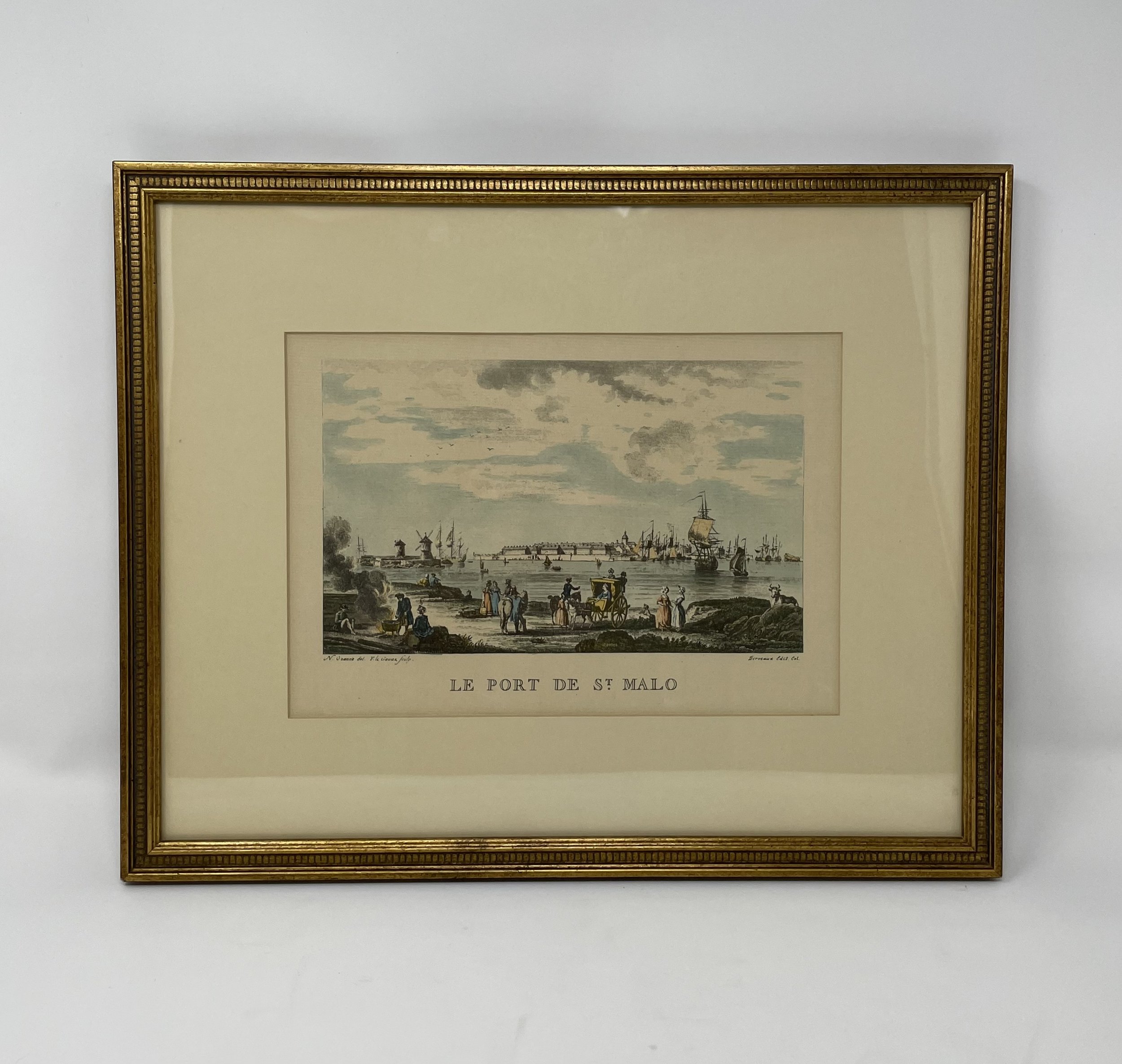Framed Illustration of Port of Saint Malo