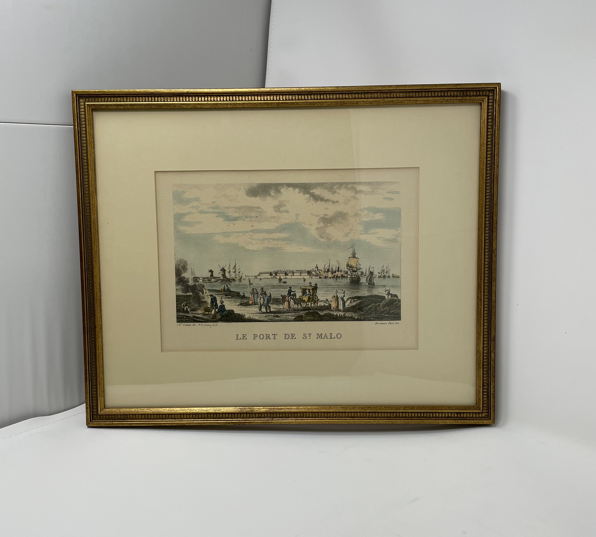 Framed Illustration of Port of Saint Malo