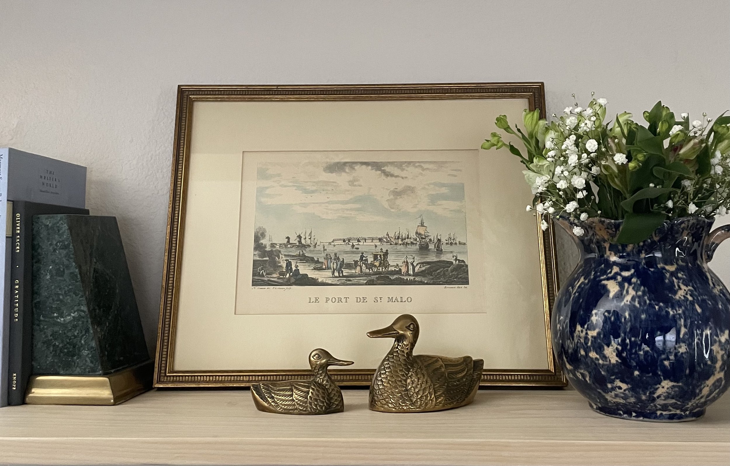 Framed Illustration of Port of Saint Malo