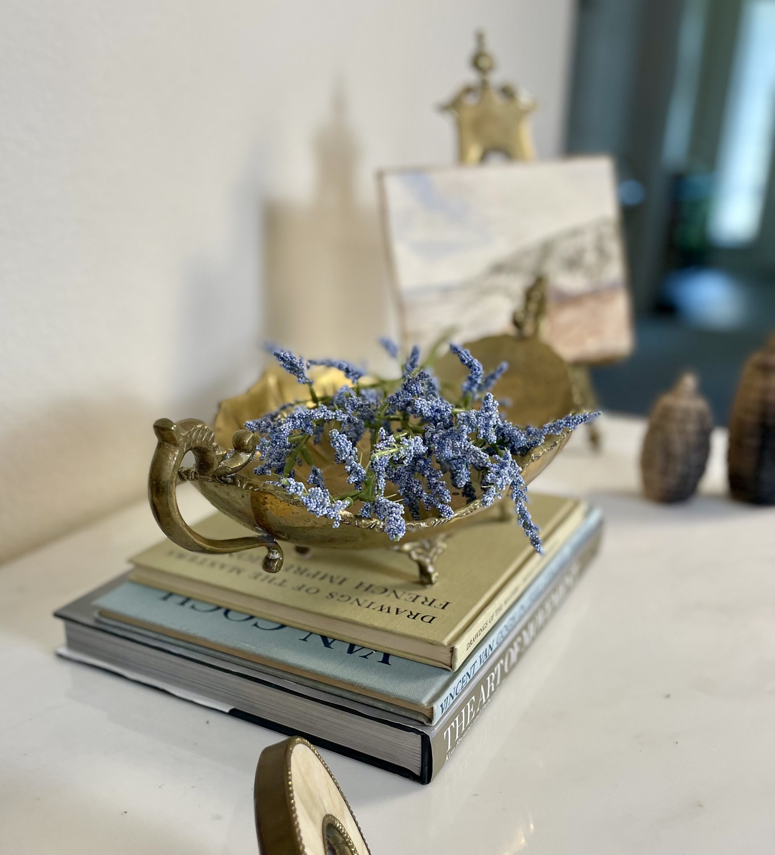 Vintage Brass Centerpiece Fruit Bowl