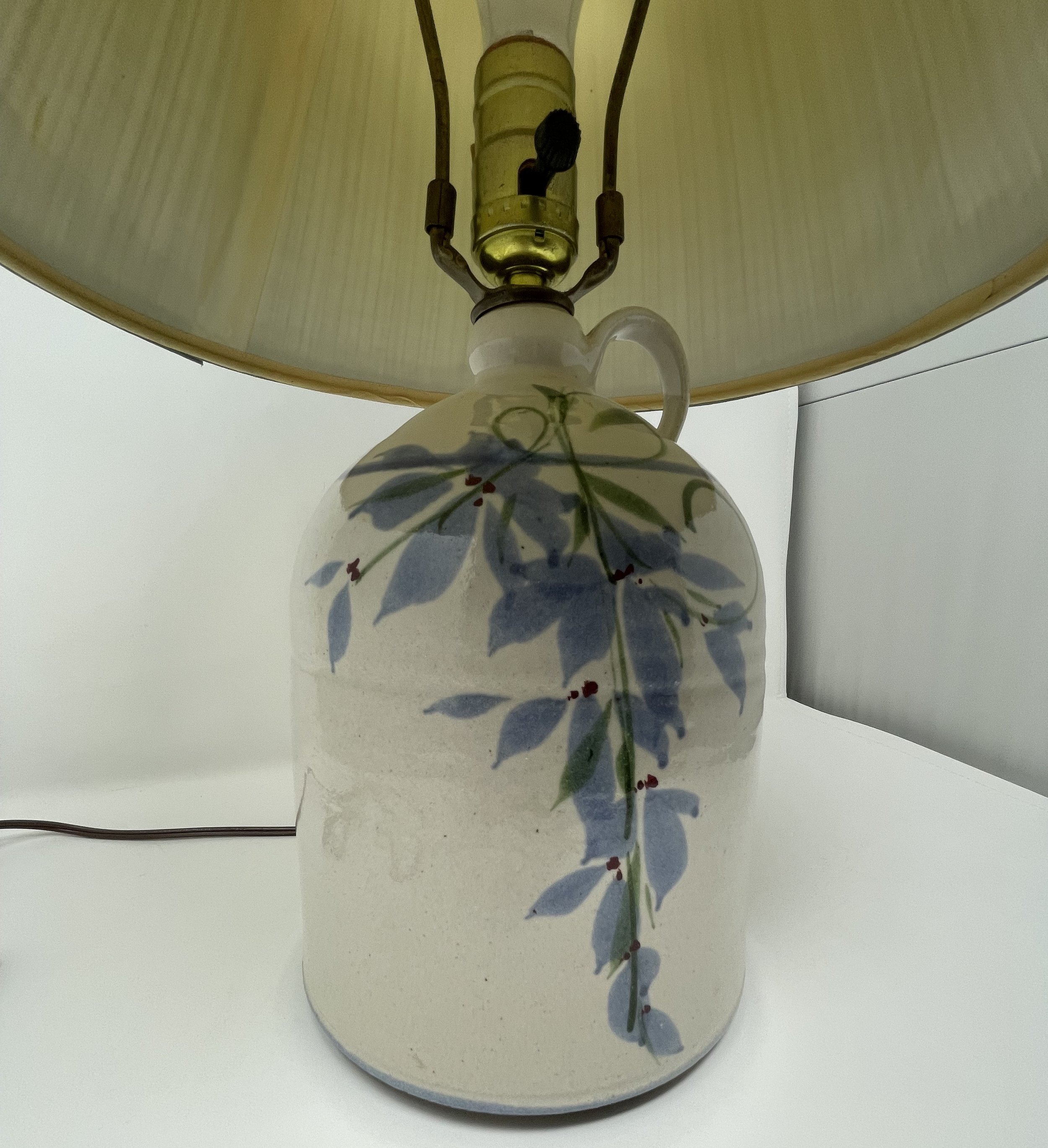 Blue Floral Jug Lamp