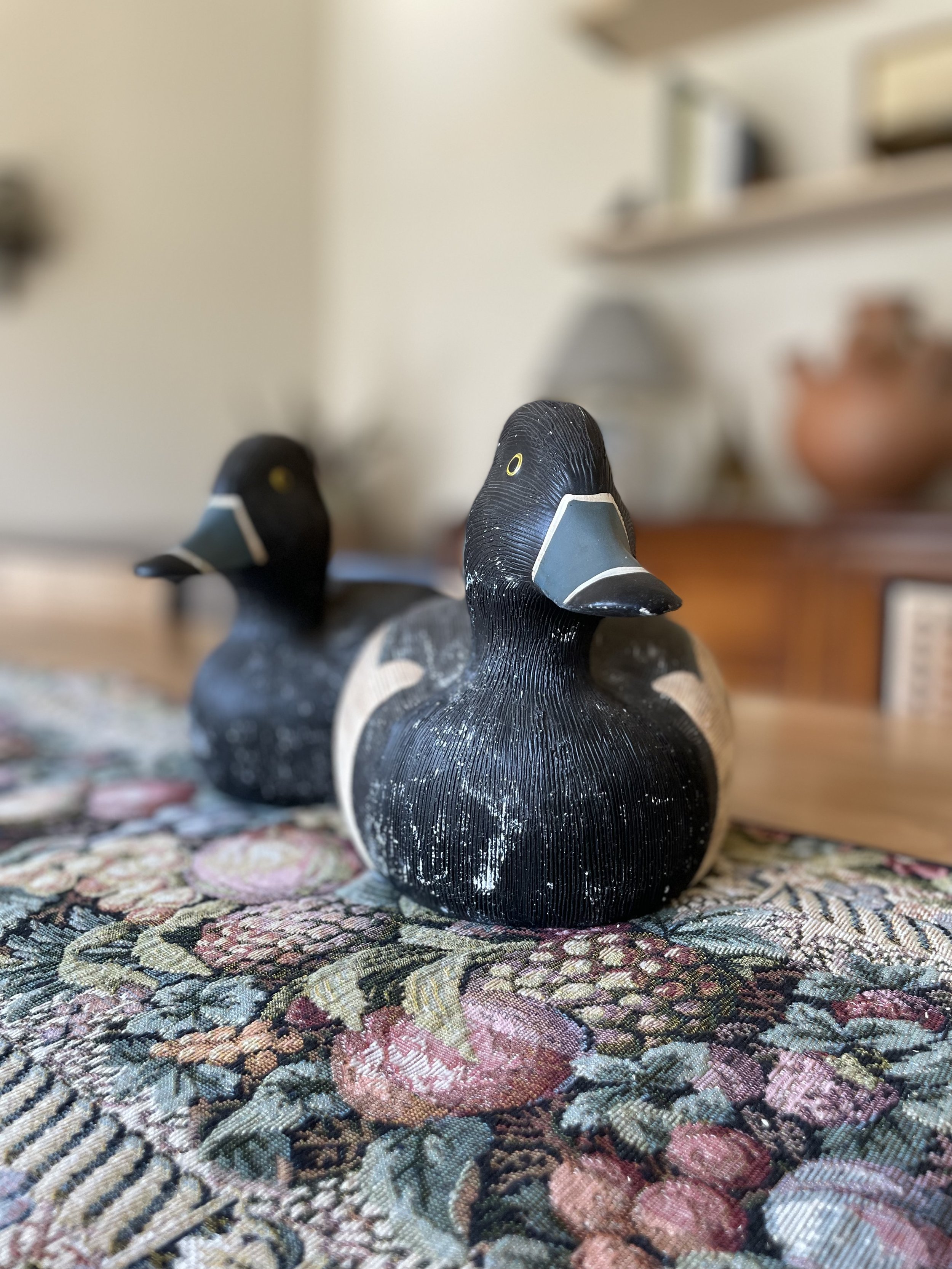 Wooden Duck Bookends