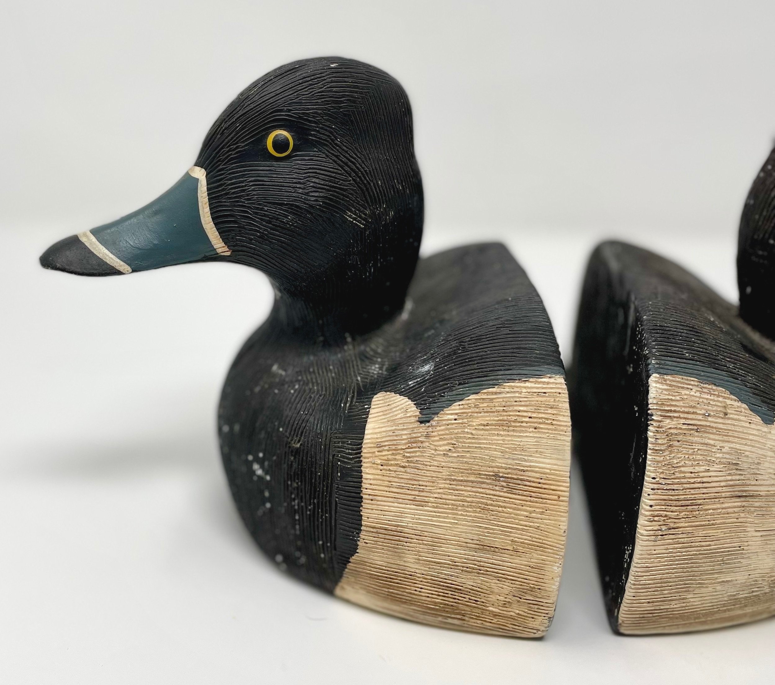 Wooden Duck Bookends