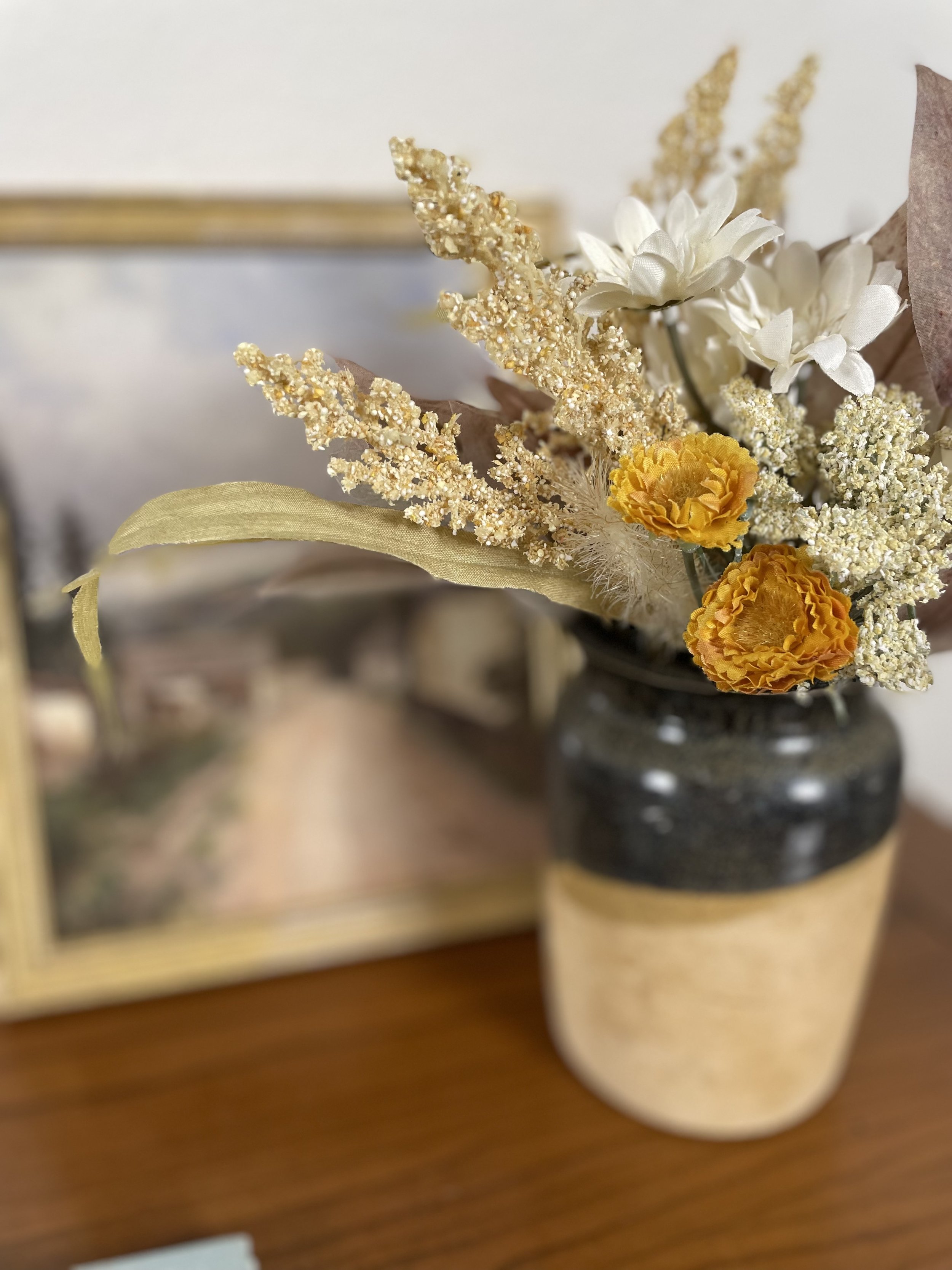Vintage Hand-Thrown Stoneware Vase