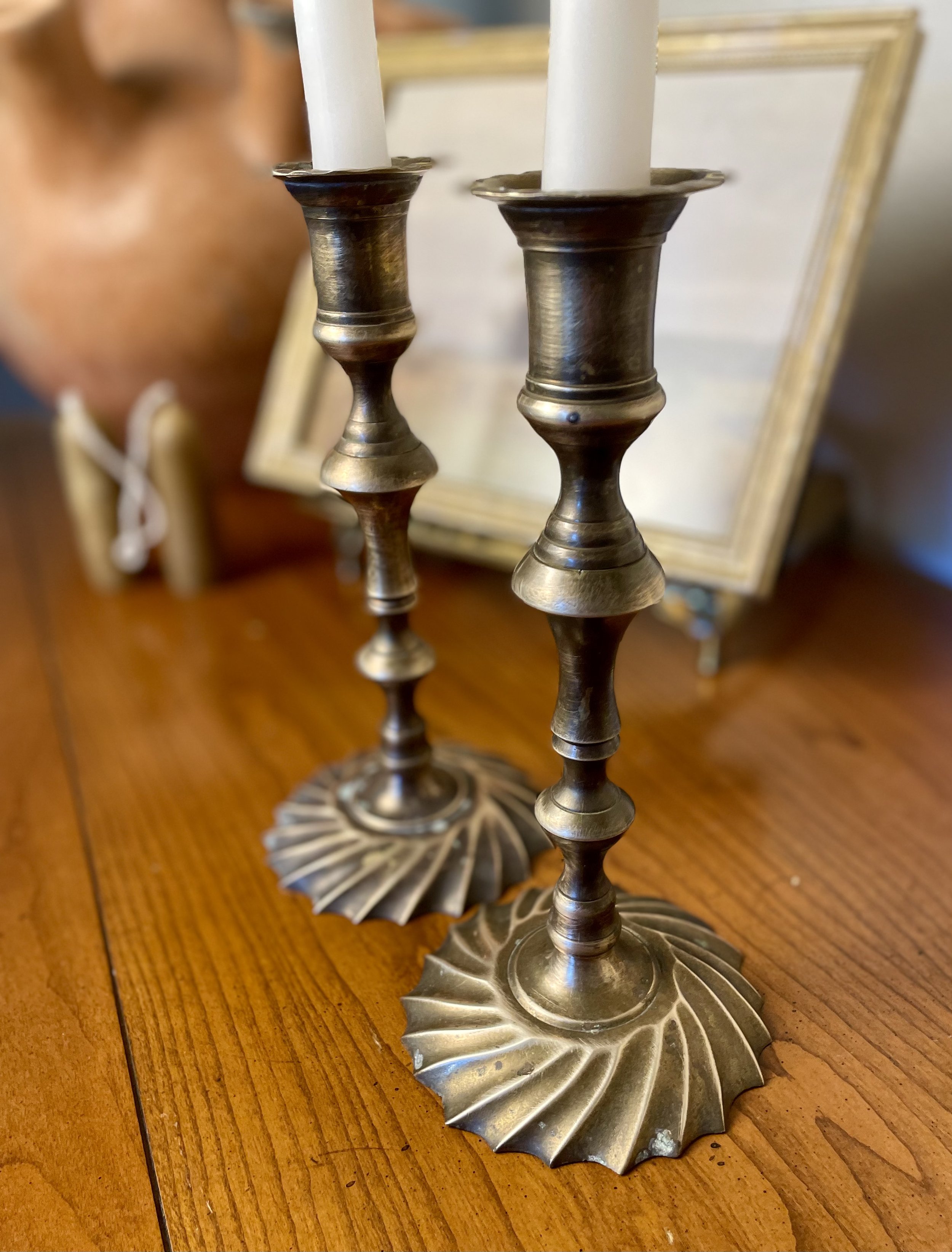 Vintage Brass Candle Holders