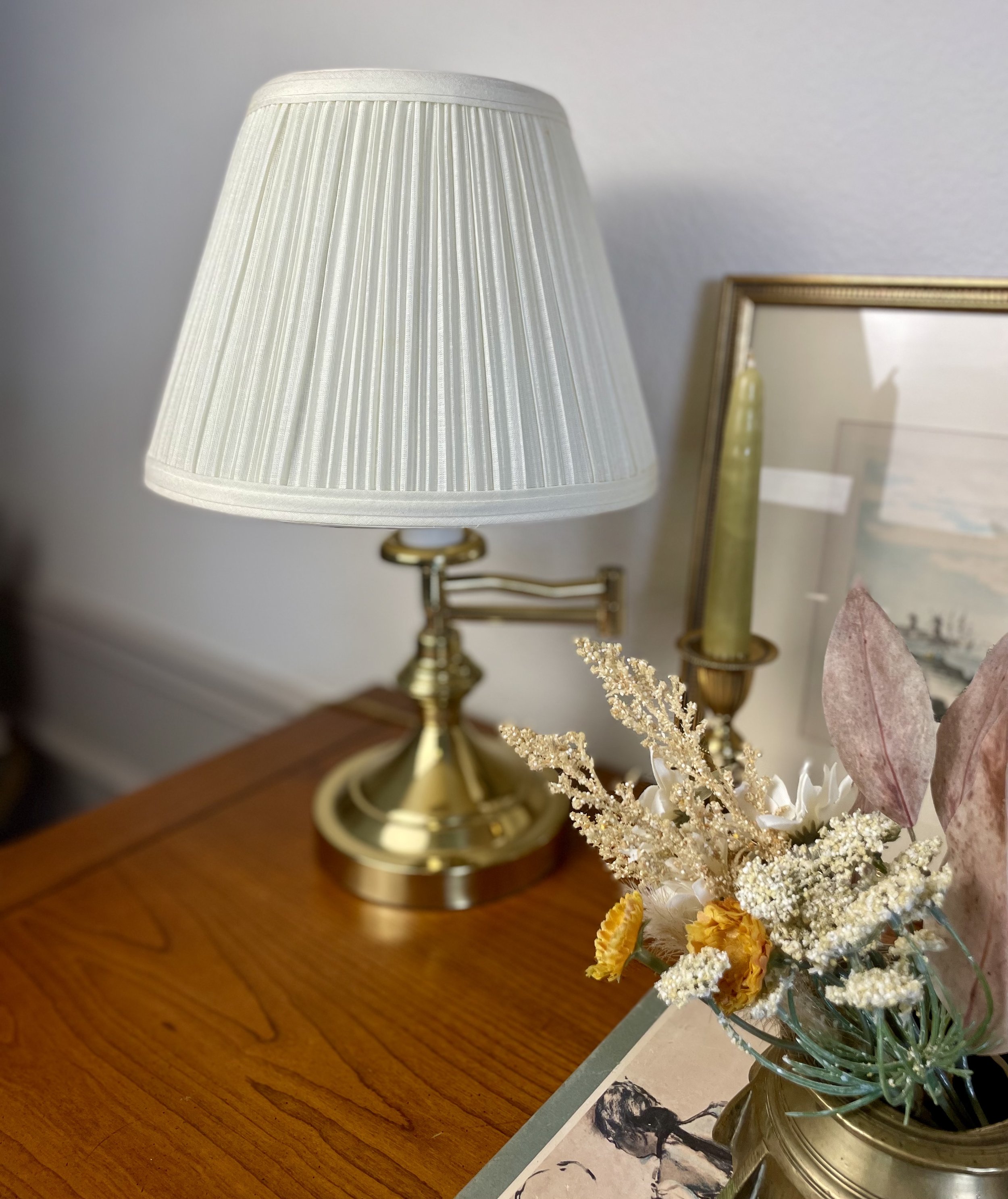 Vintage Brass Swing Arm Adjustable Desk Lamp