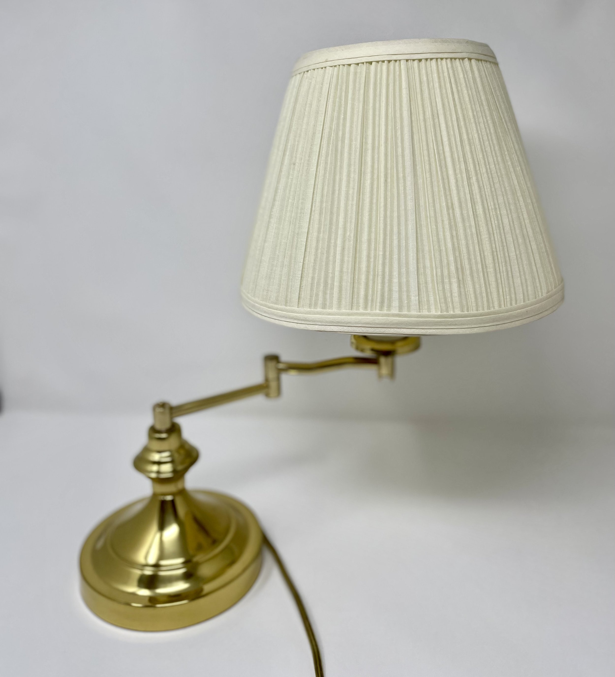 Vintage Brass Swing Arm Adjustable Desk Lamp