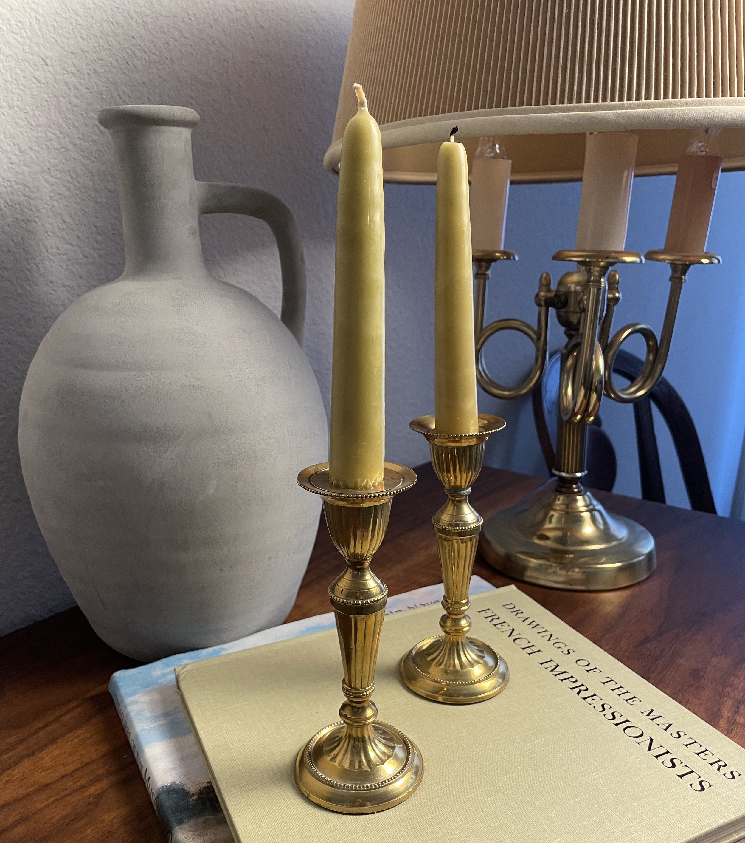 Pair of Vintage Brass Candlesticks