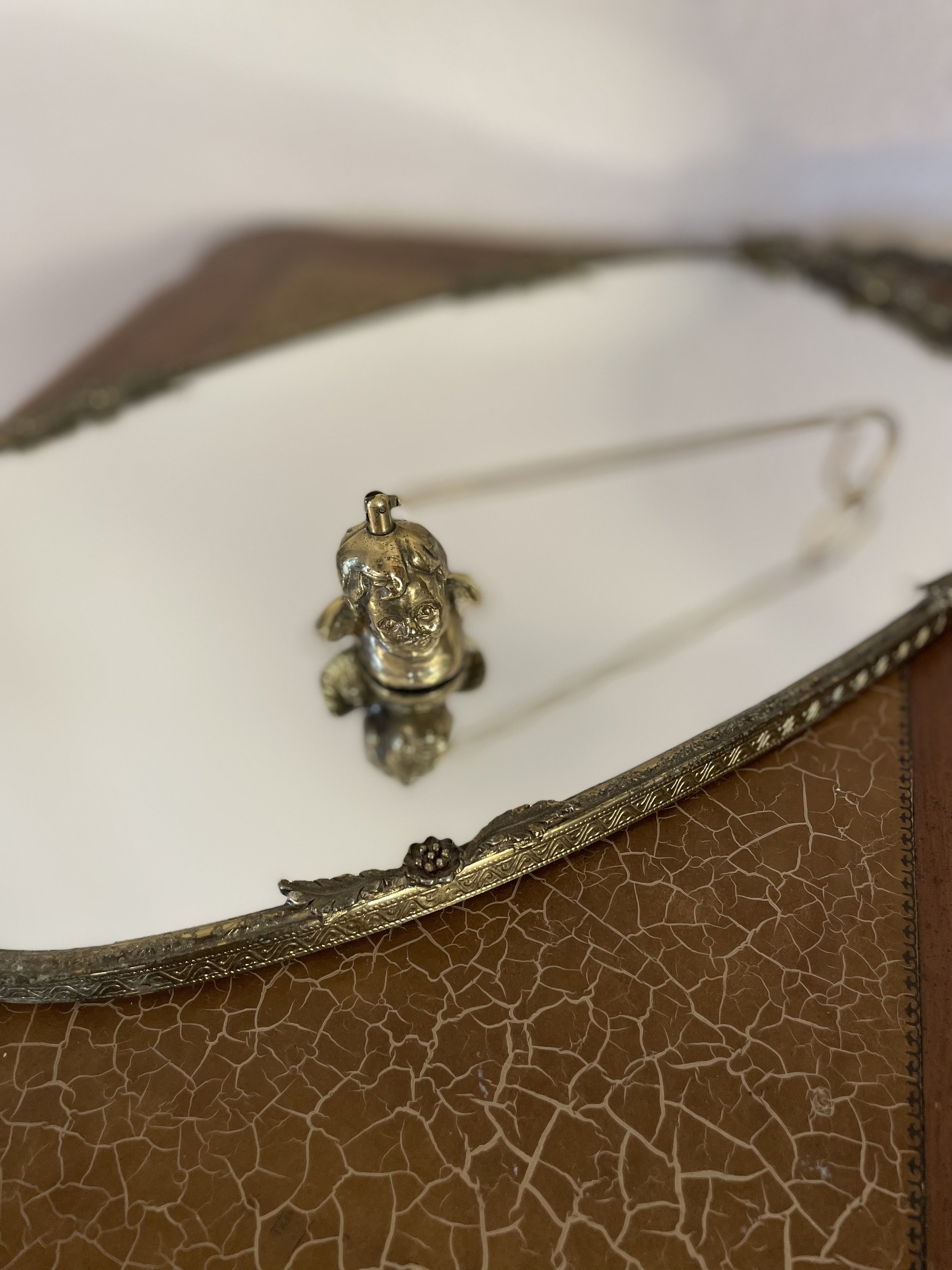 Vintage Brass Cherub Snuffer