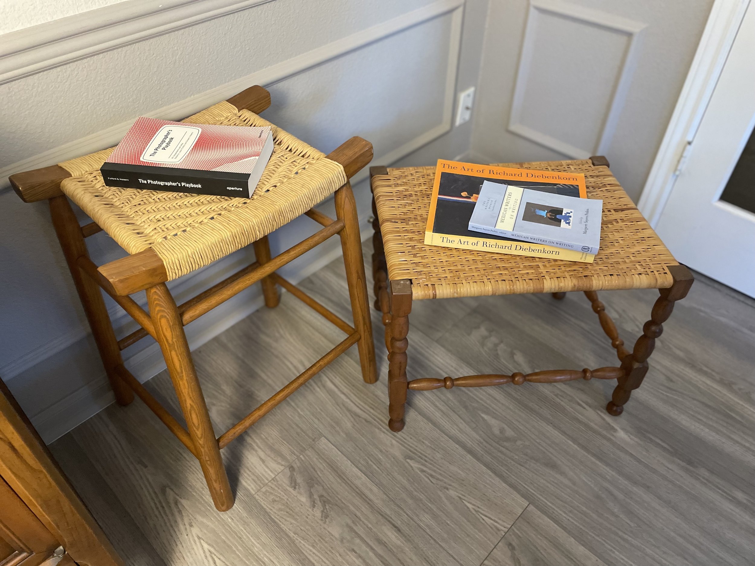 Vintage Raffia Bar Stool