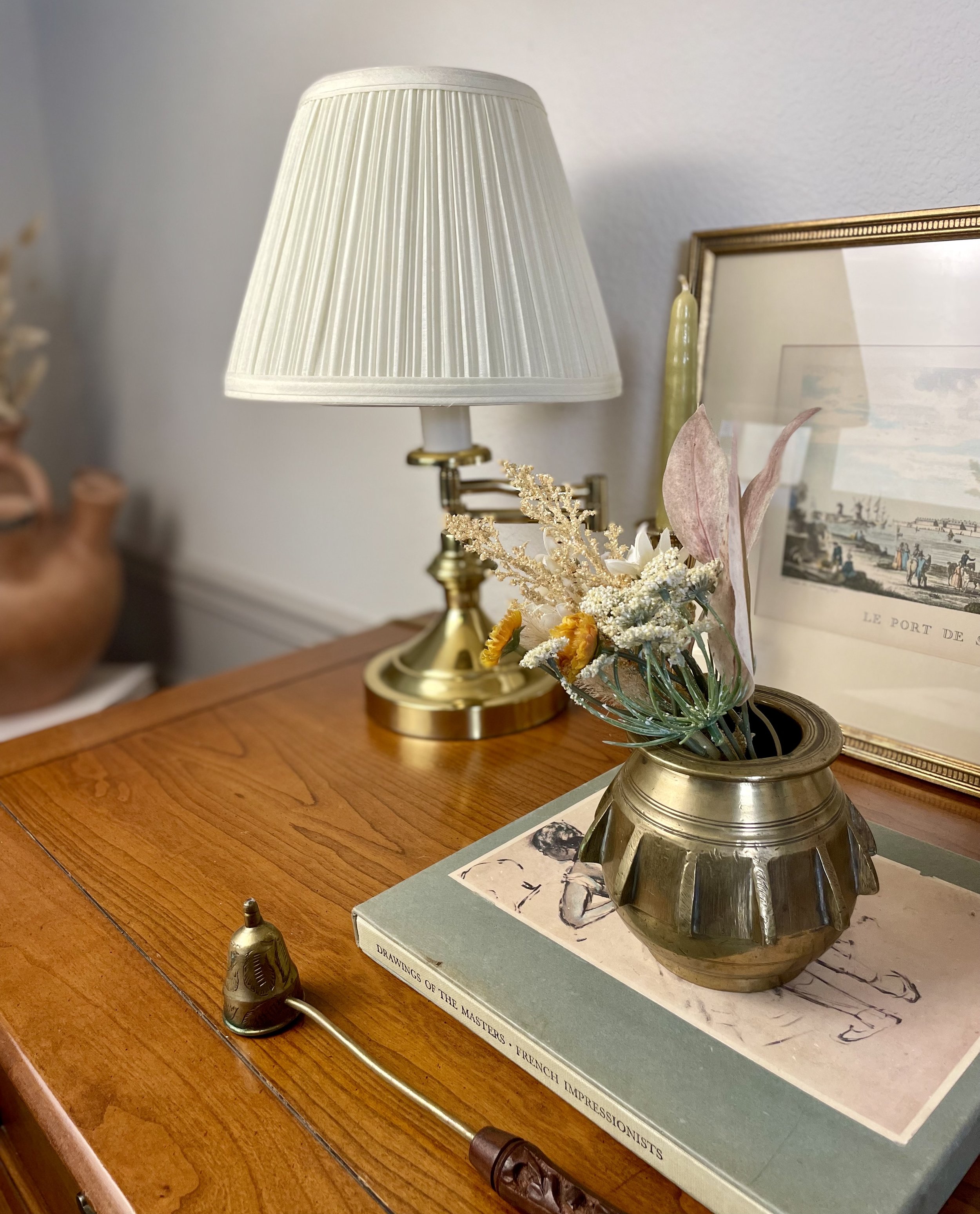 Vintage Brass Swing Arm Adjustable Desk Lamp