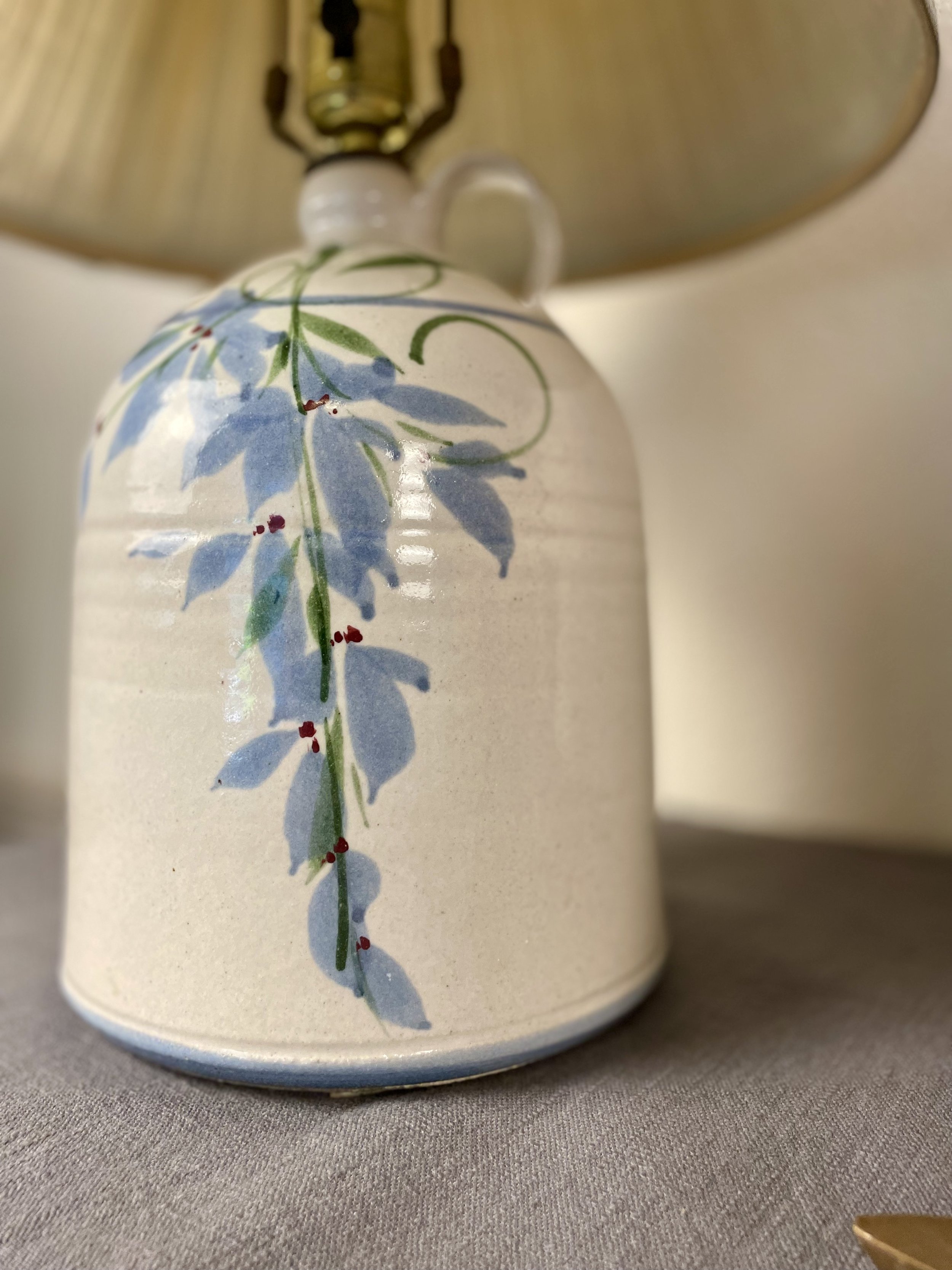 Blue Floral Jug Lamp