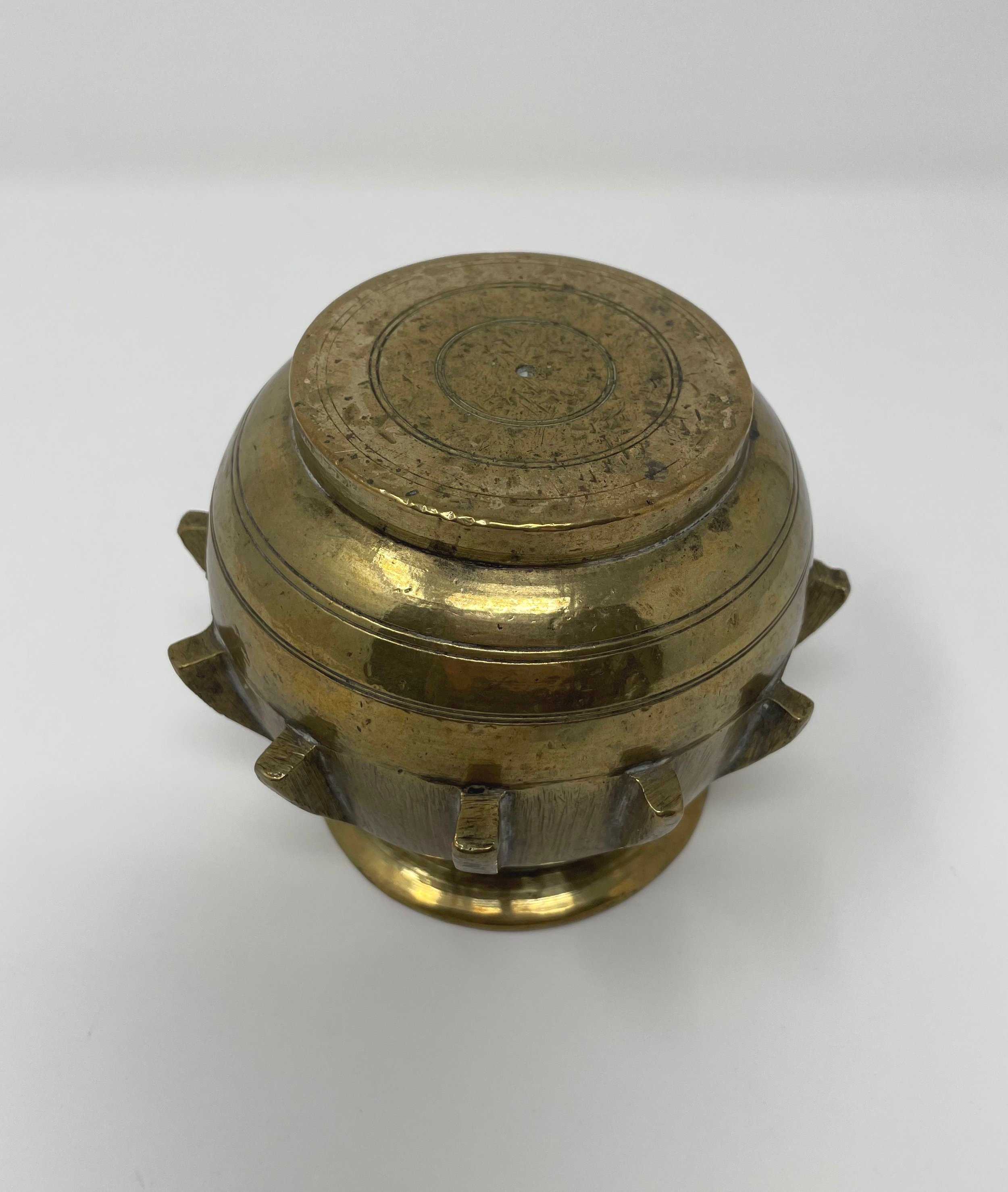 Heavy Brass Decorative Vase or Mortar