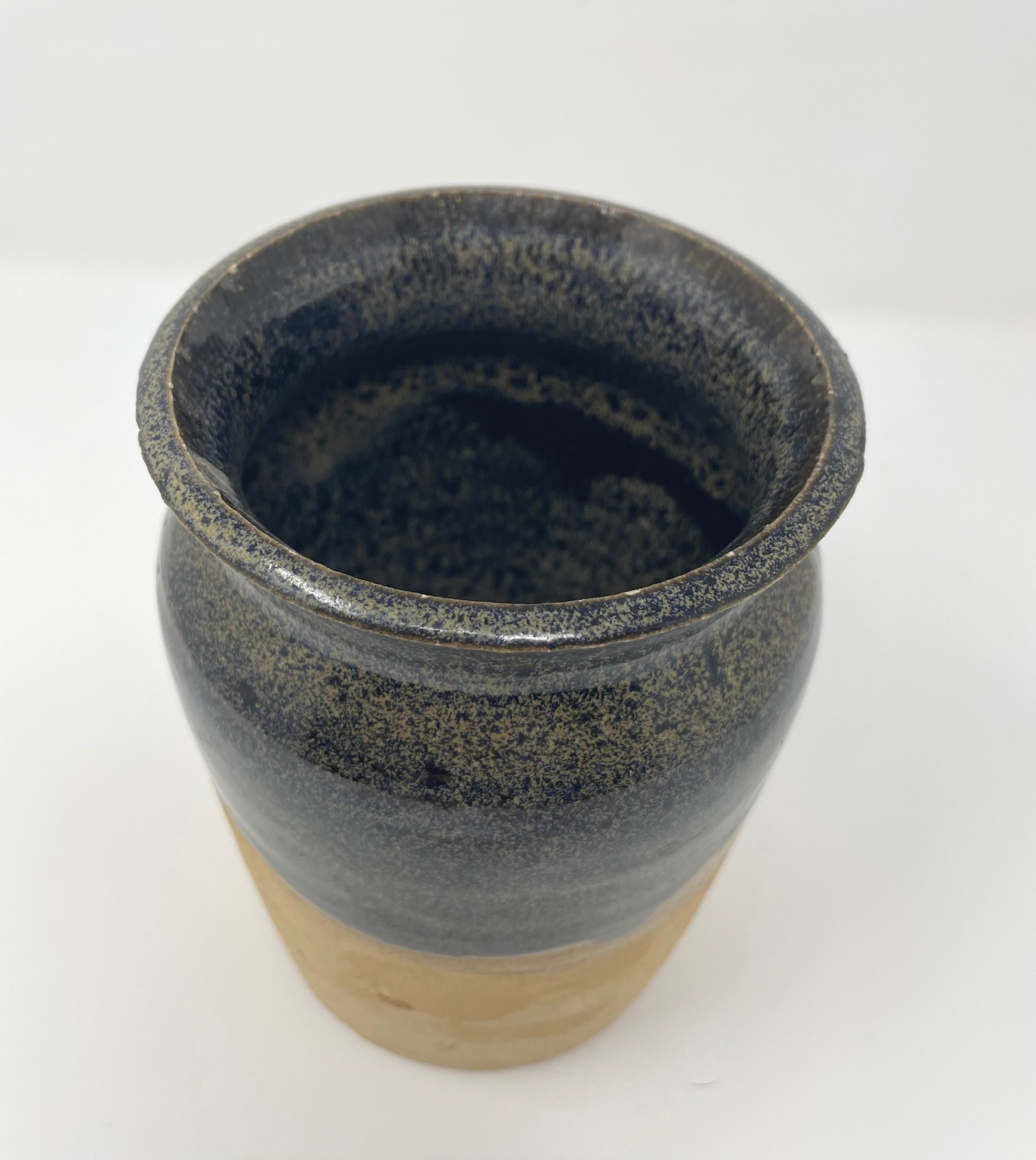 Vintage Hand-Thrown Stoneware Vase