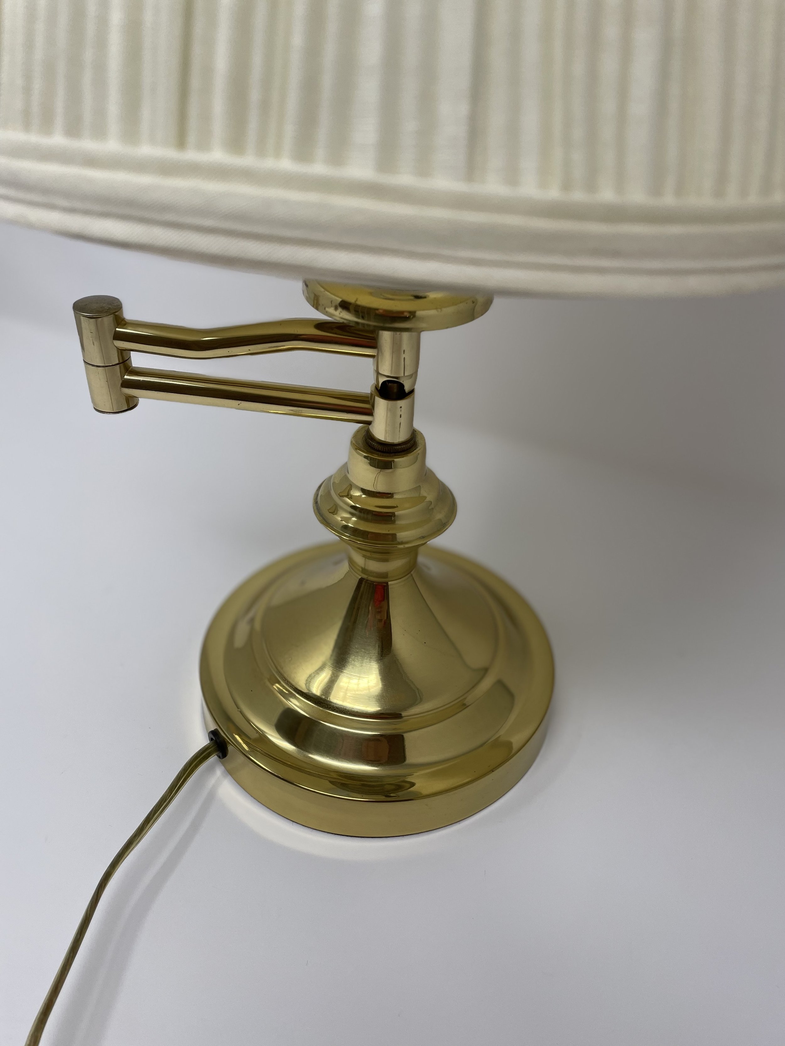 Vintage Brass Swing Arm Adjustable Desk Lamp
