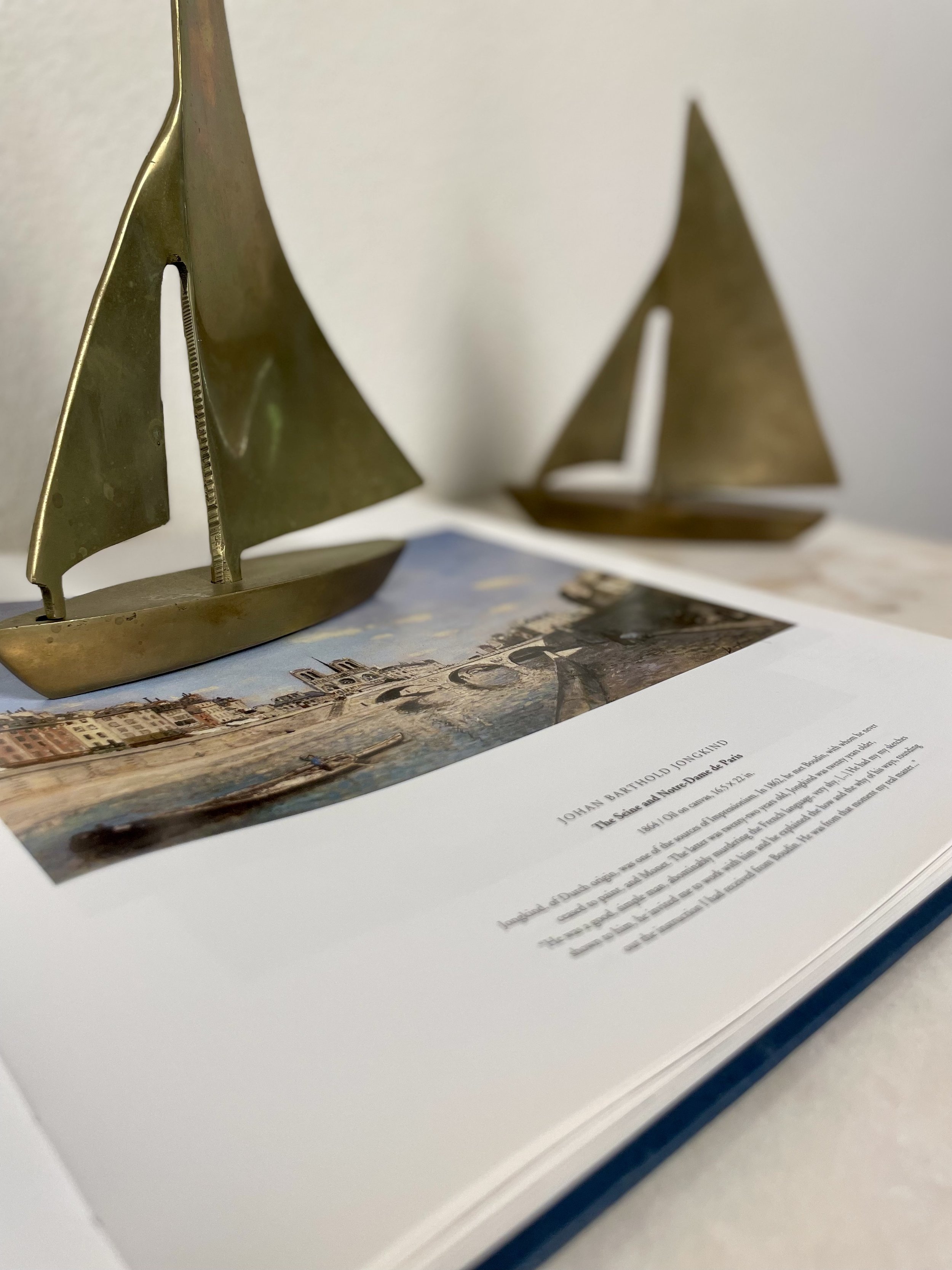 Vintage Brass Sailboat Figurines