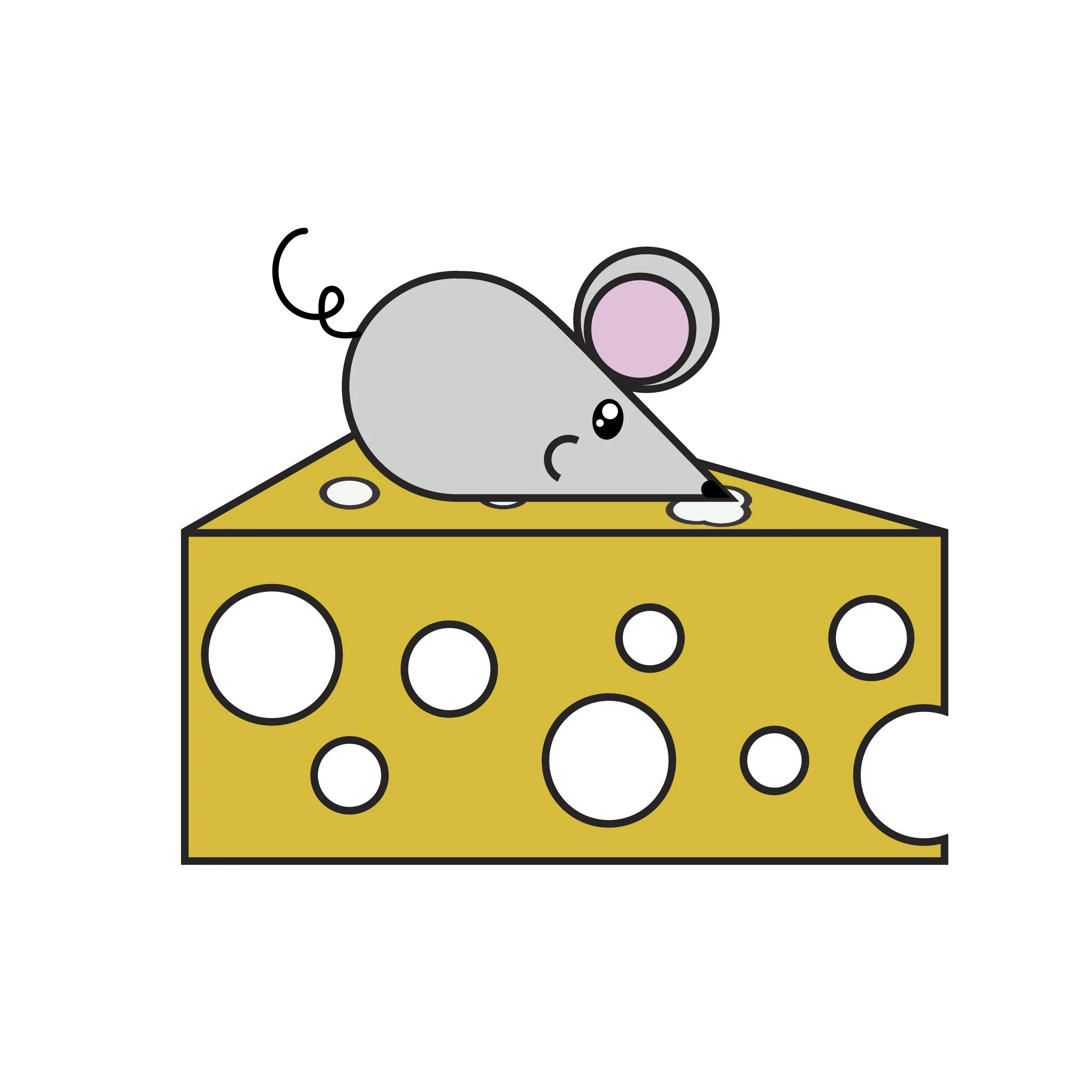Mouse On Cheese