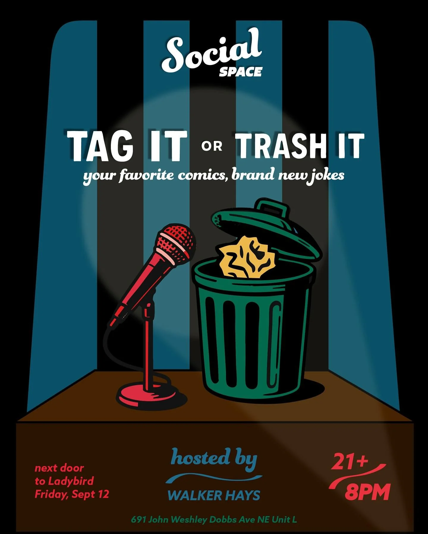 Tag it Or Trash It is back! Hosted by @trophycomic and cohost @matttalleycomedy 
This Friday at 8pm