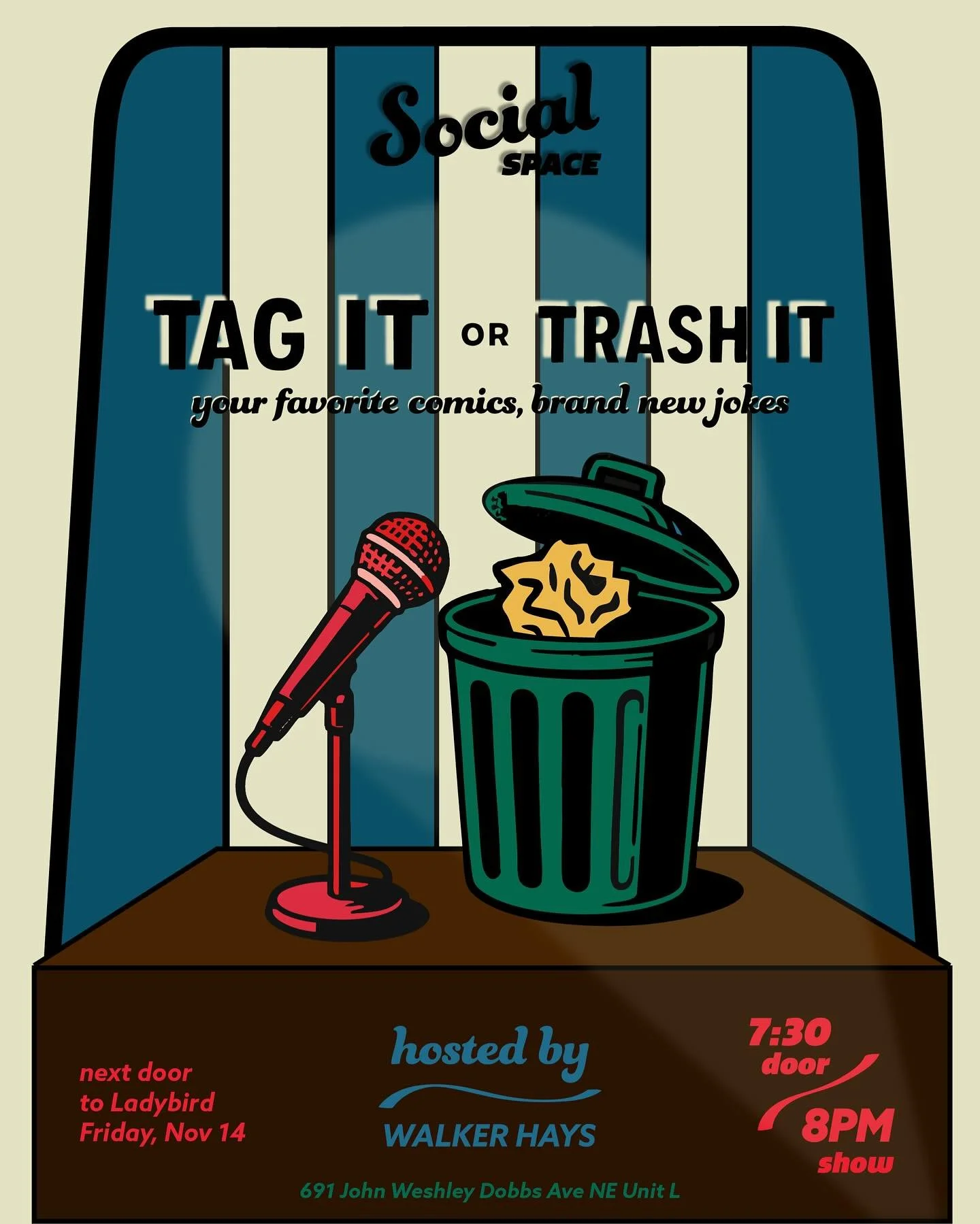 Tonight! @trophycomic hosts Tag It Or Trash It. $5 at the door! See you there