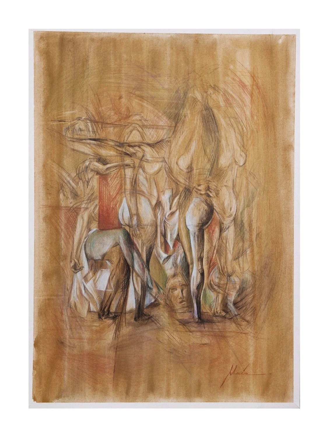 In Touch " (2023)

Tempera, charcoal and chalk pastels on paper, 70 x 50 cm