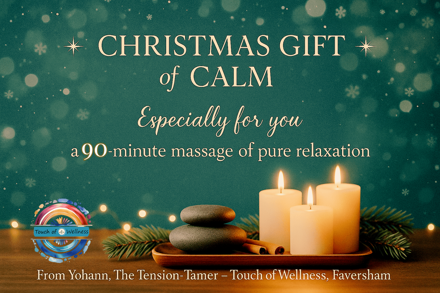 90 minutes  massage christmas voucher