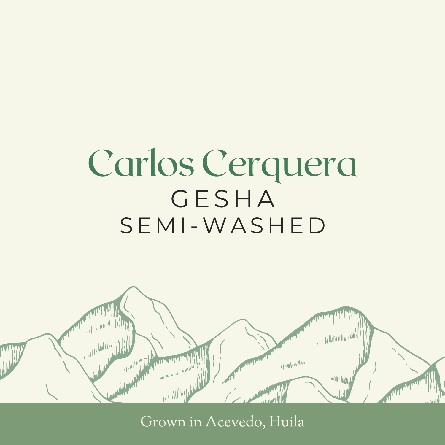 Carlos Cerquera | Gesha, Semi-Washed | 24KG Box