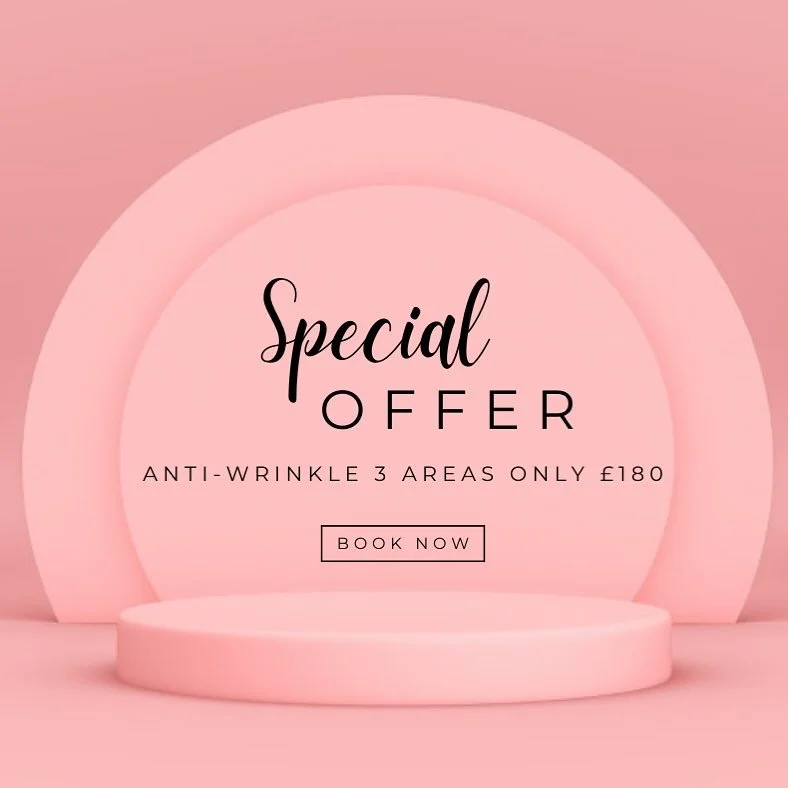 ✨ Anti-Wrinkle Offer Alert! ✨
Was &pound;220 ➡️ Now just &pound;180! 💉

Smooth those lines and refresh your look for less &mdash; but hurry, limited time only!

Add code &lsquo;TOXIN180&rsquo; for discount when booking. 

📋 Please note: A consultat