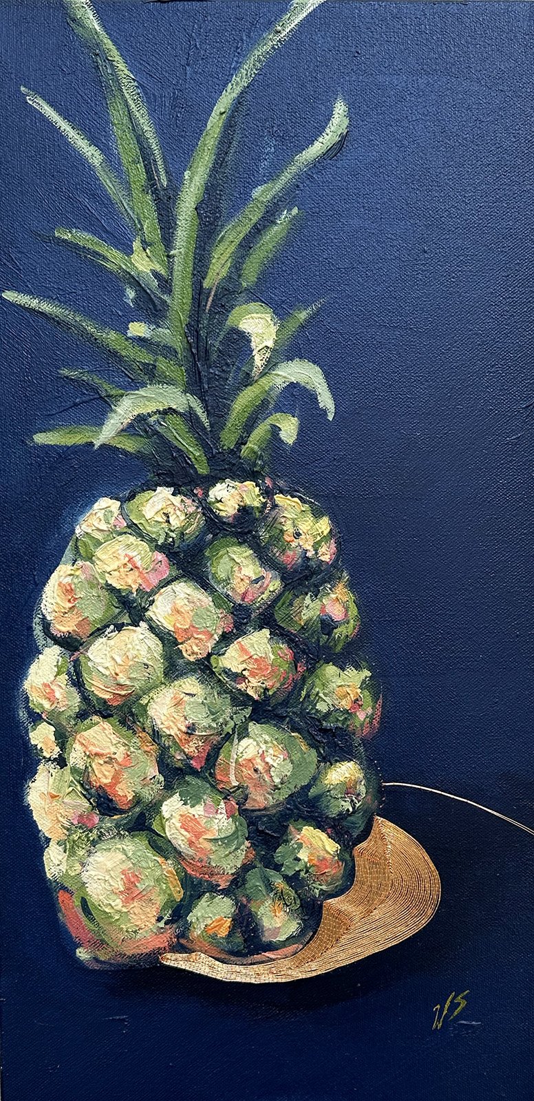 Pineapple Shadows. 12" x 16" 2021
