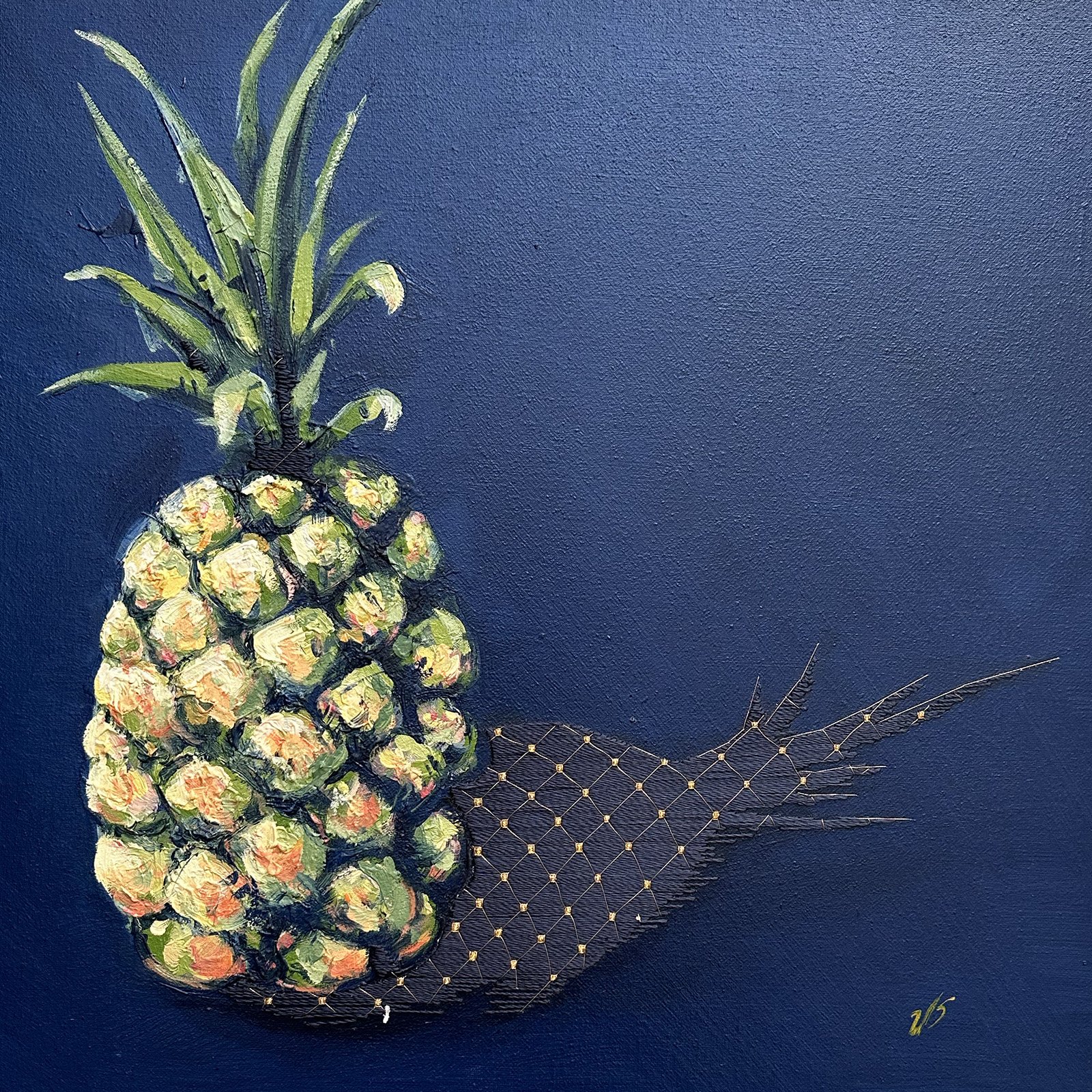 Pineapple Shadows. 16" x 16" 2021