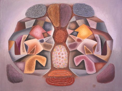 Saru, Untitled, diptych, oil, sand and acrylic on canvas, 78 x 48, 1988
